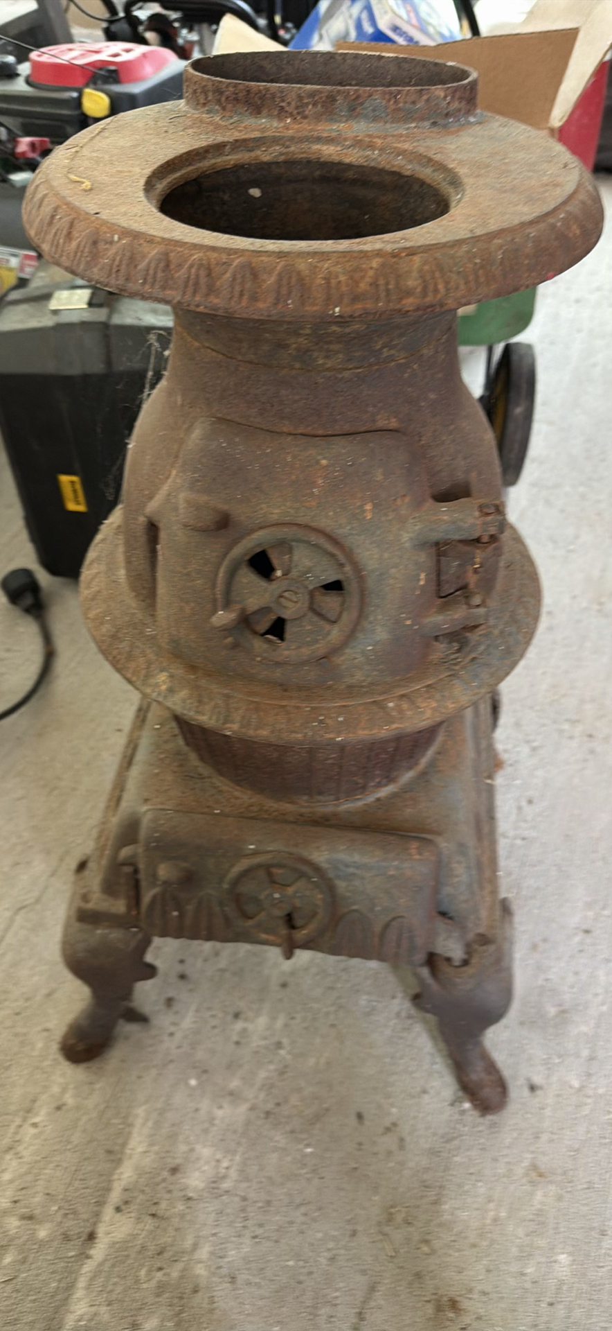 Antique cast-iron pot-bellied stove - image 2 of 5