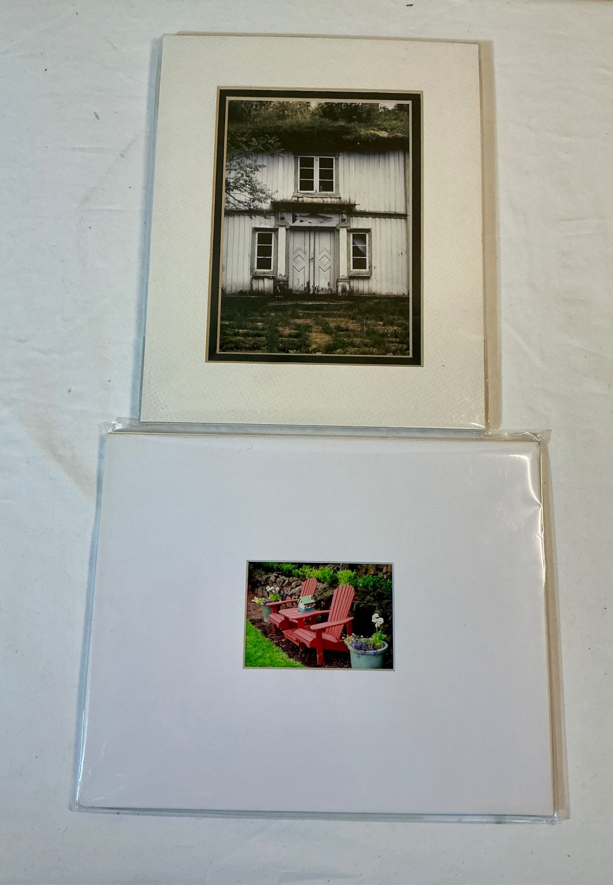 8 small Matted Wall Art/ photos and Watercolors, two framed.  - image 11 of 11