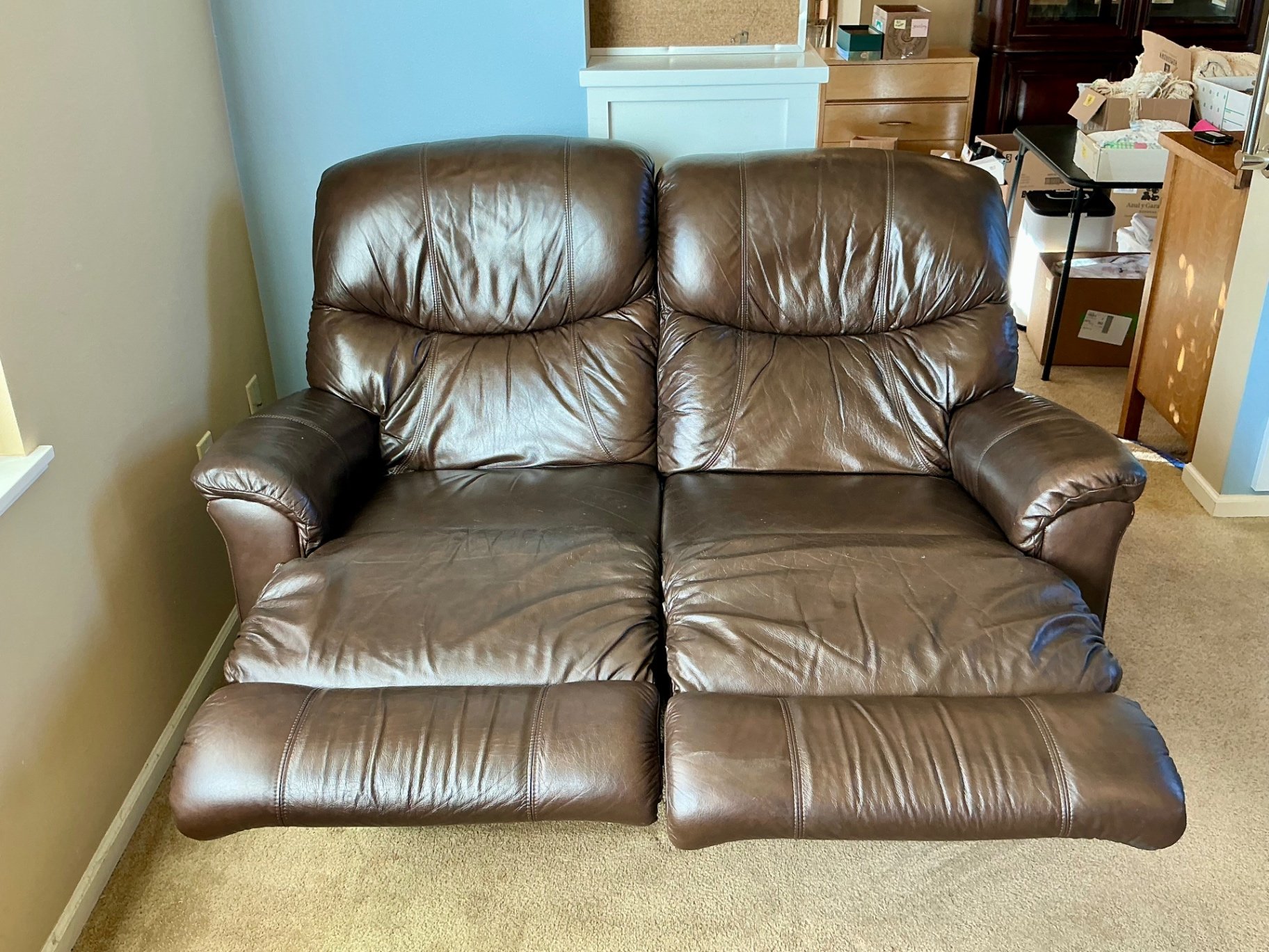 Reclining 'Leather' Loveseat and more - image 5 of 8