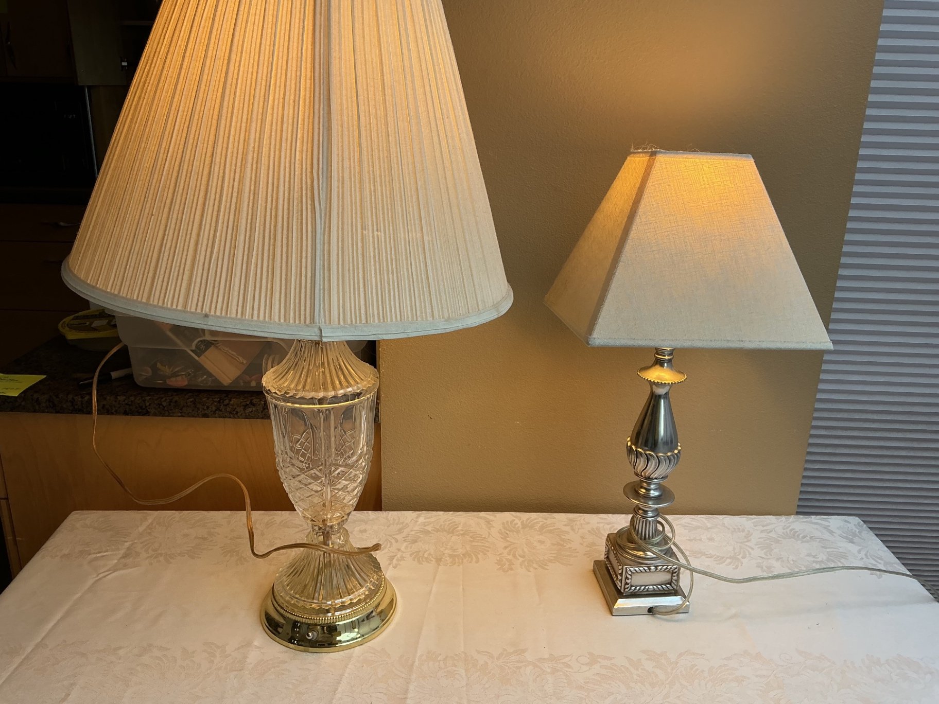 Two Pretty Table Lamps - image 1 of 5