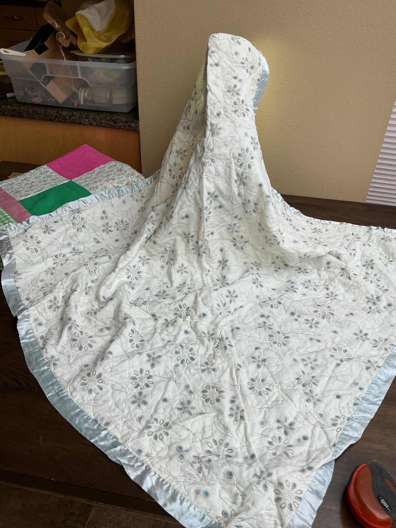 Vintage Baby Quilt, and cape with hood. - image 4 of 4