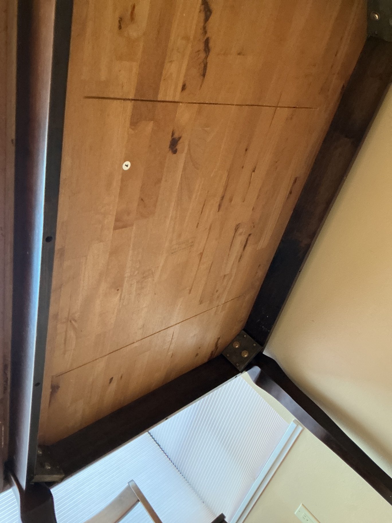 Dark wood dining table with four matching chairs - image 5 of 5