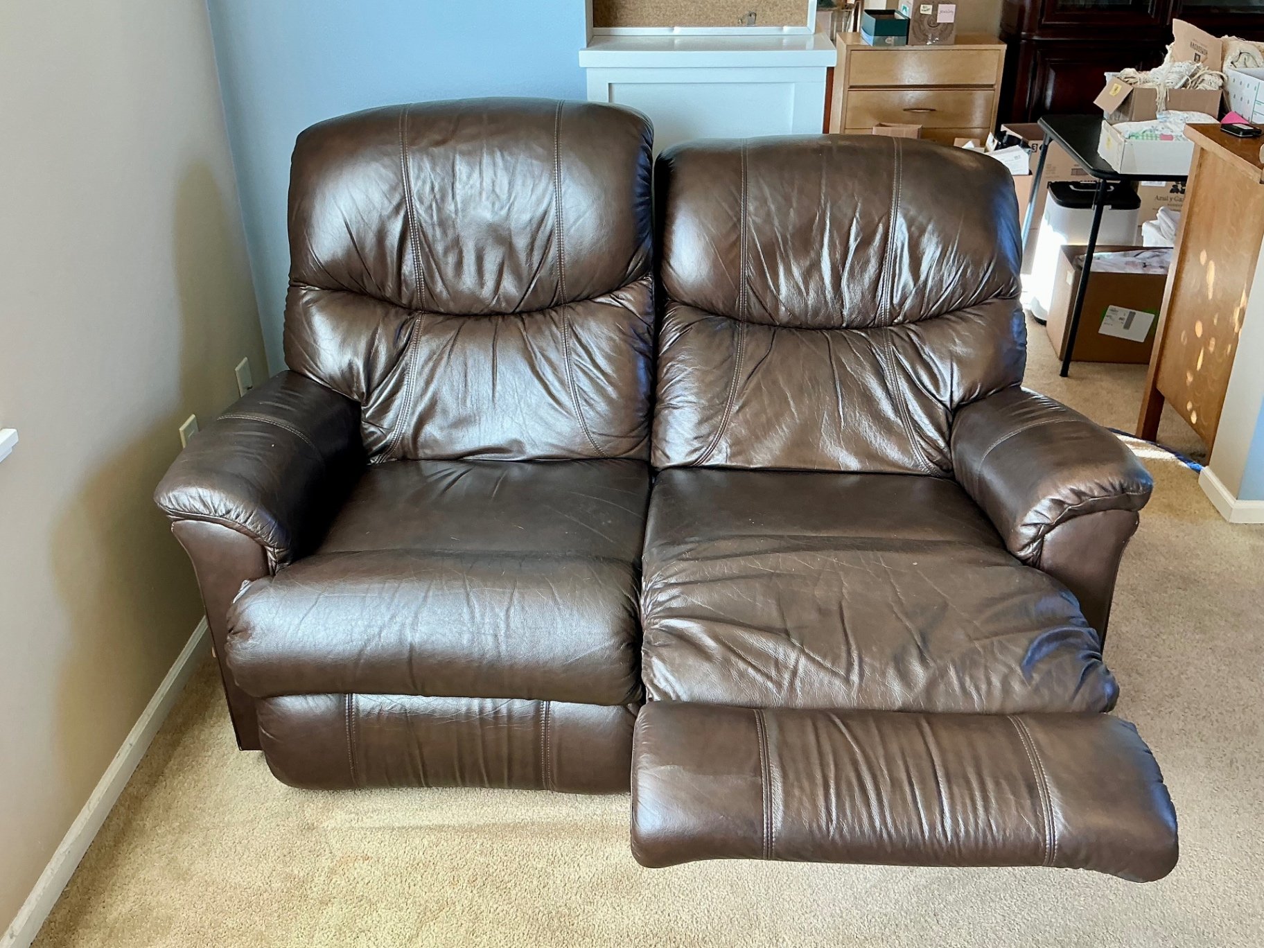 Reclining 'Leather' Loveseat and more - image 4 of 8
