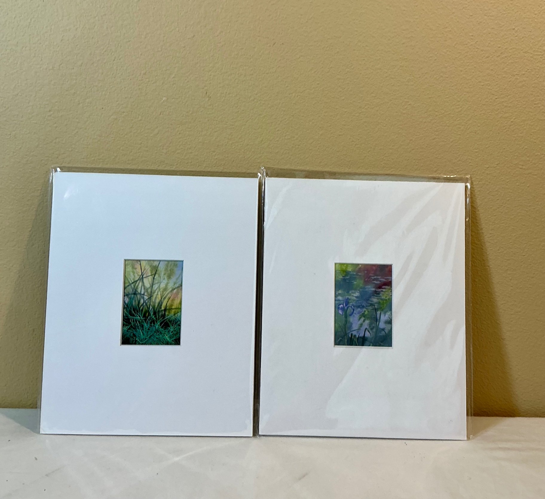 8 small Matted Wall Art/ photos and Watercolors, two framed.  - image 6 of 11