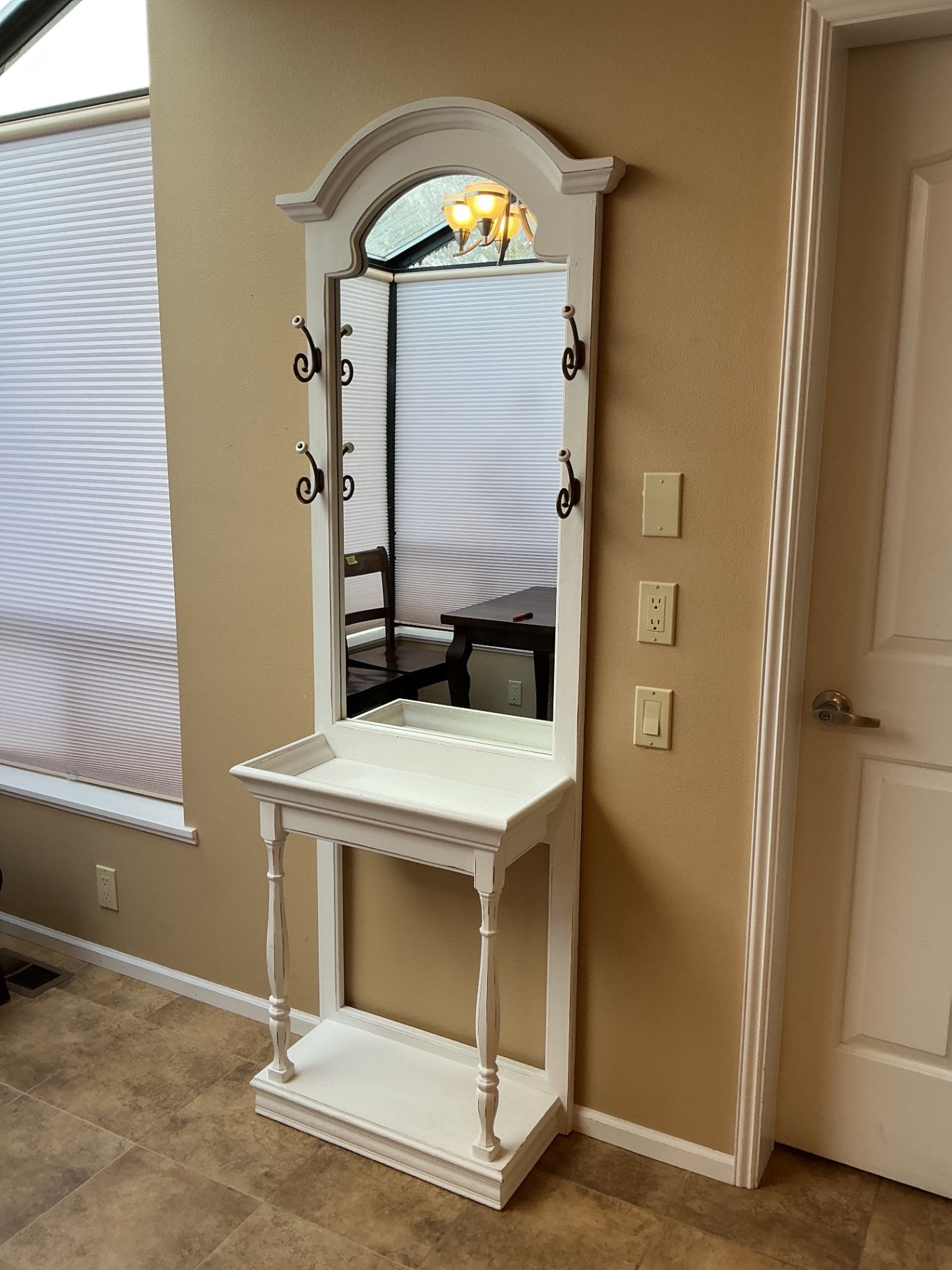 Shabby Chic White Hall Tree - image 1 of 3