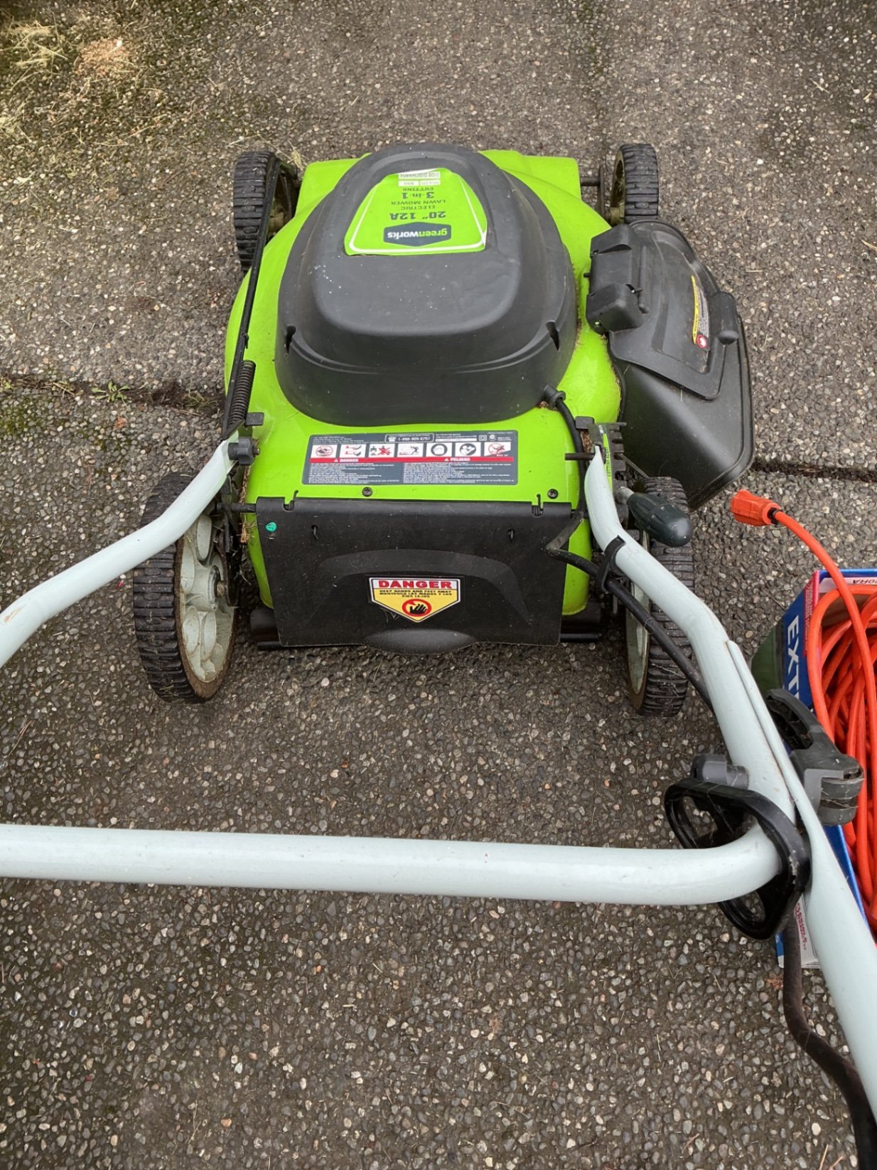 Green Works Lawn Mower,electric, long ext. cord - image 2 of 5