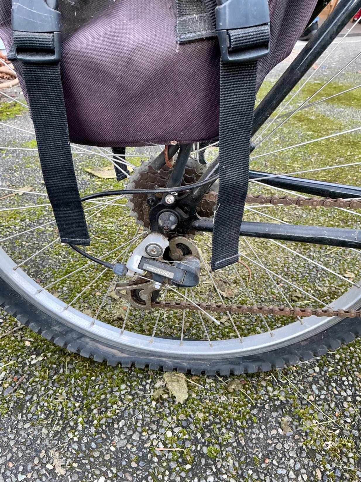 Raleigh M501 mountain bike with rear pannier bags - image 8 of 9