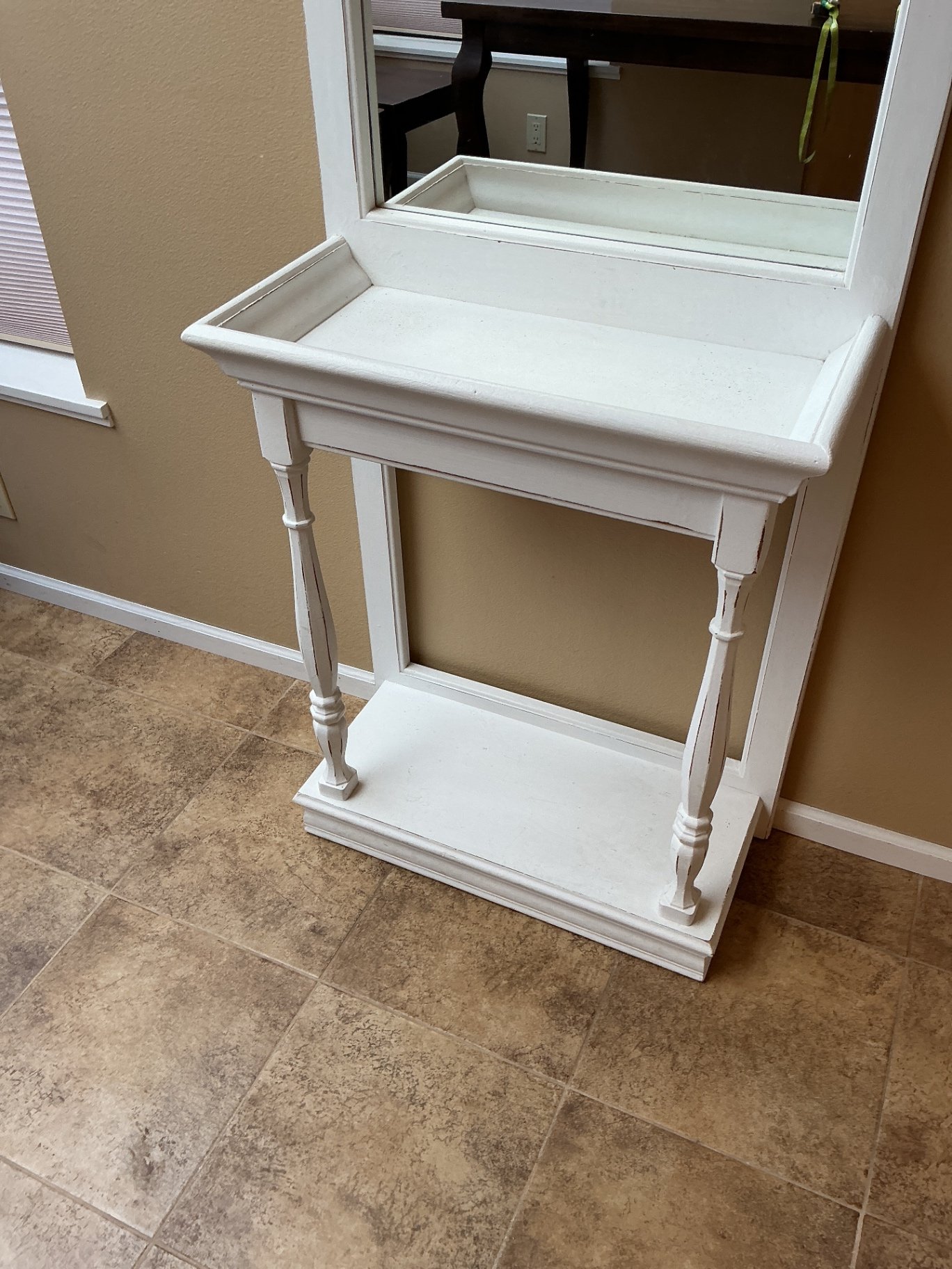 Shabby Chic White Hall Tree - image 2 of 3