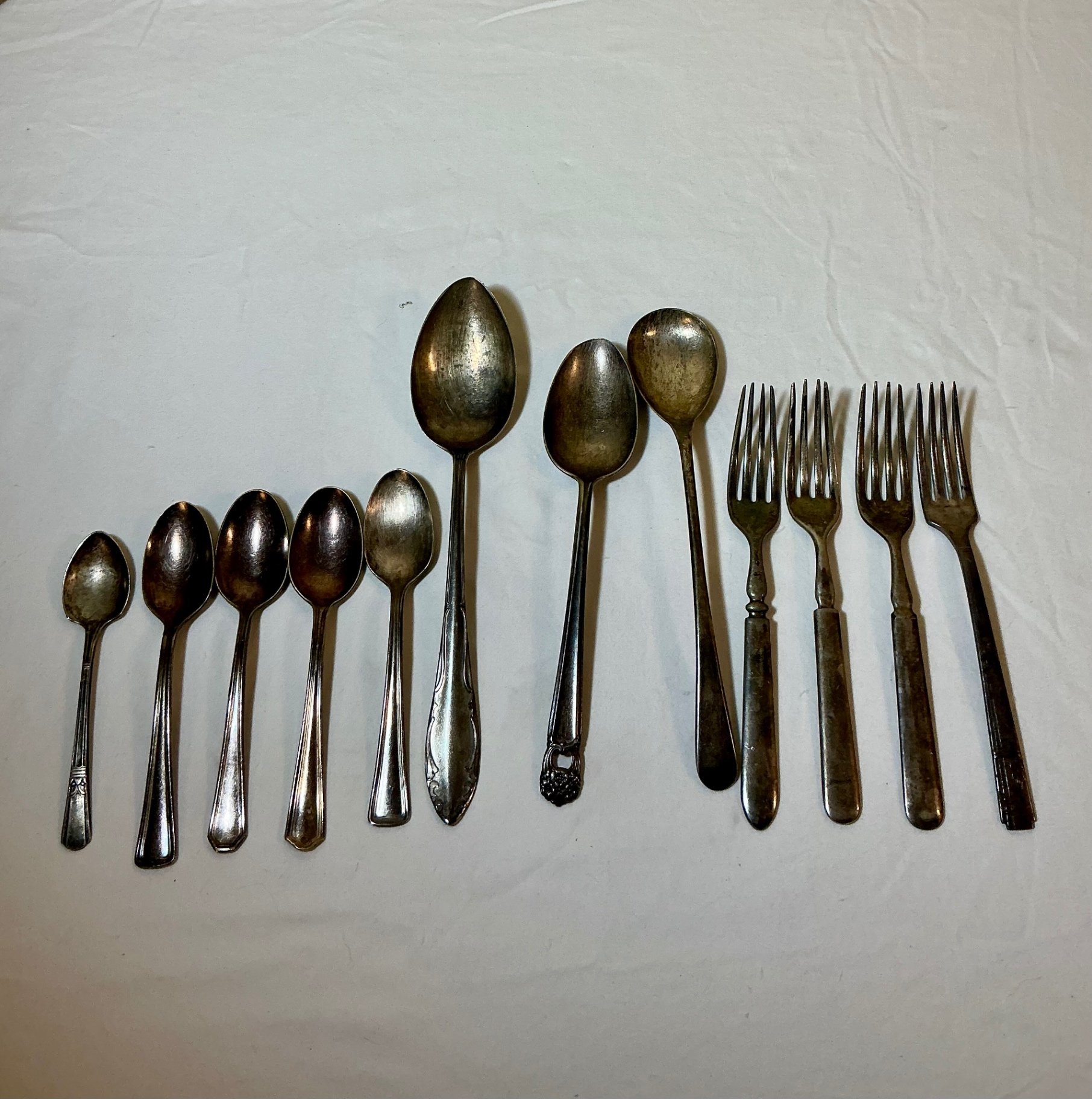  Silverplate Tea Service with Flatware and Serving Pieces - image 10 of 15