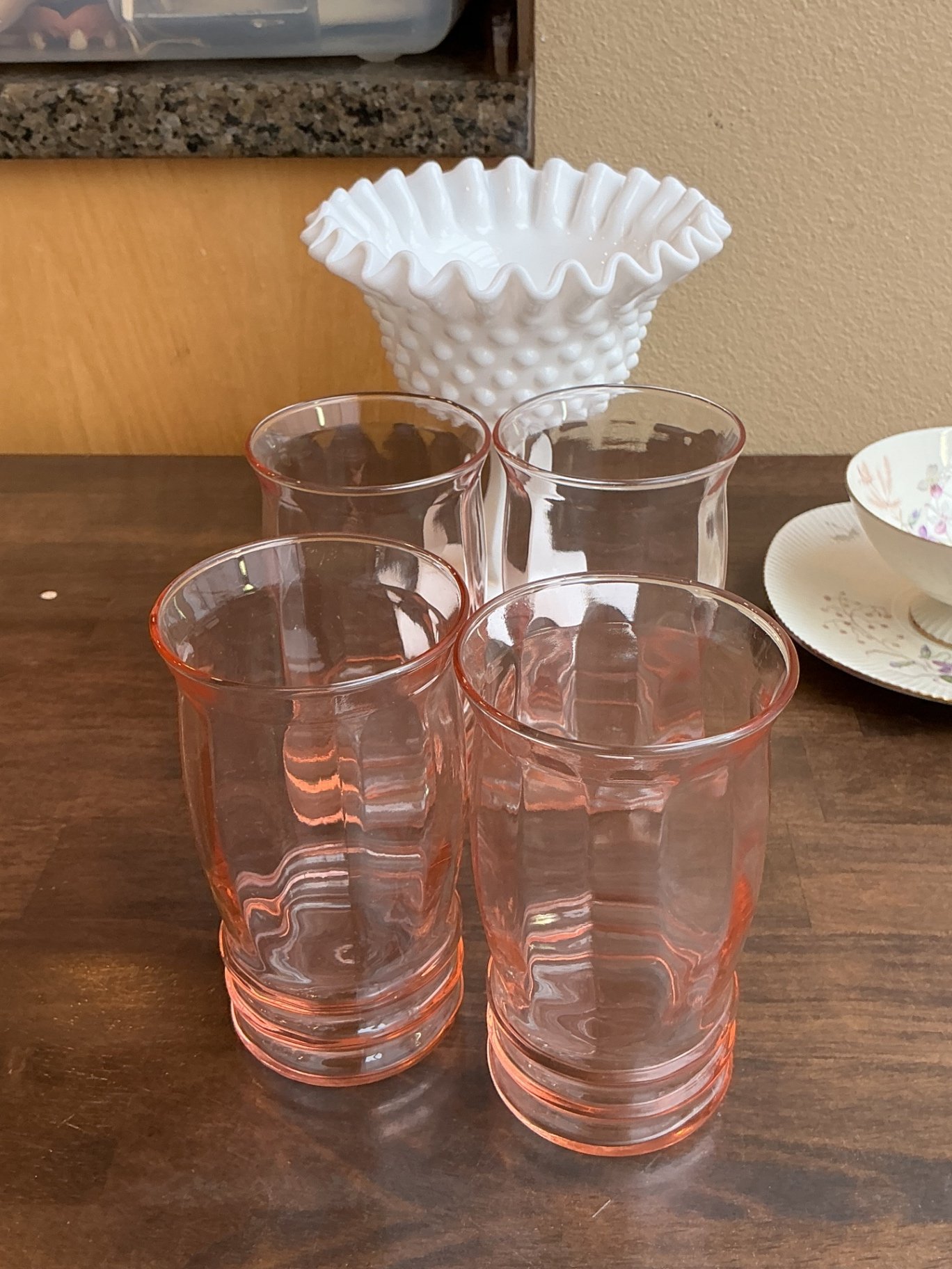 Vintage porcelain teacups & saucers, Depression Glass etc.  - image 11 of 11