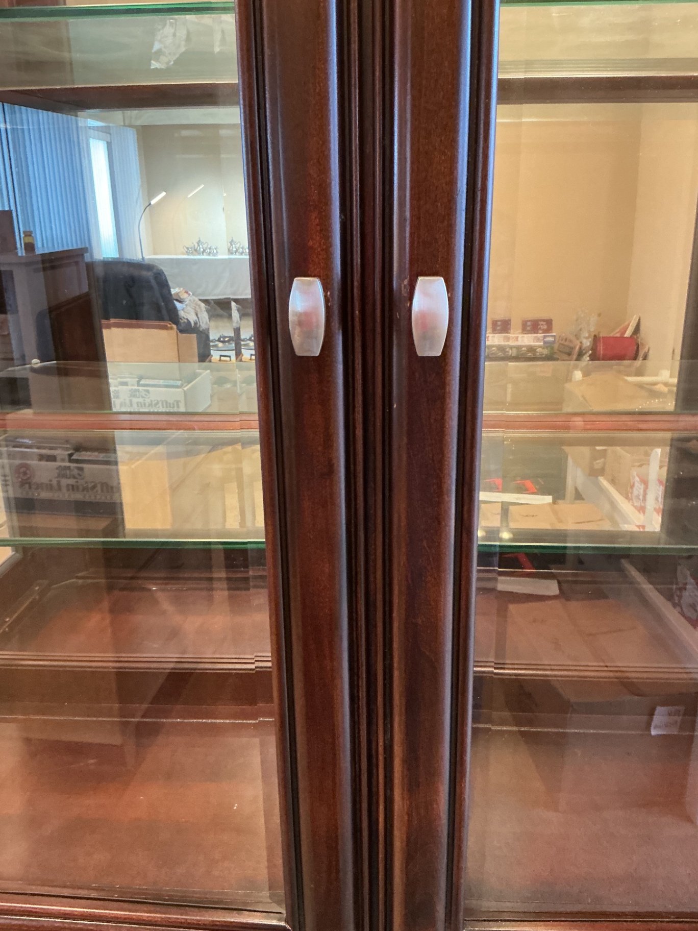 Dark Wood Lighted China Cabinet - image 6 of 8