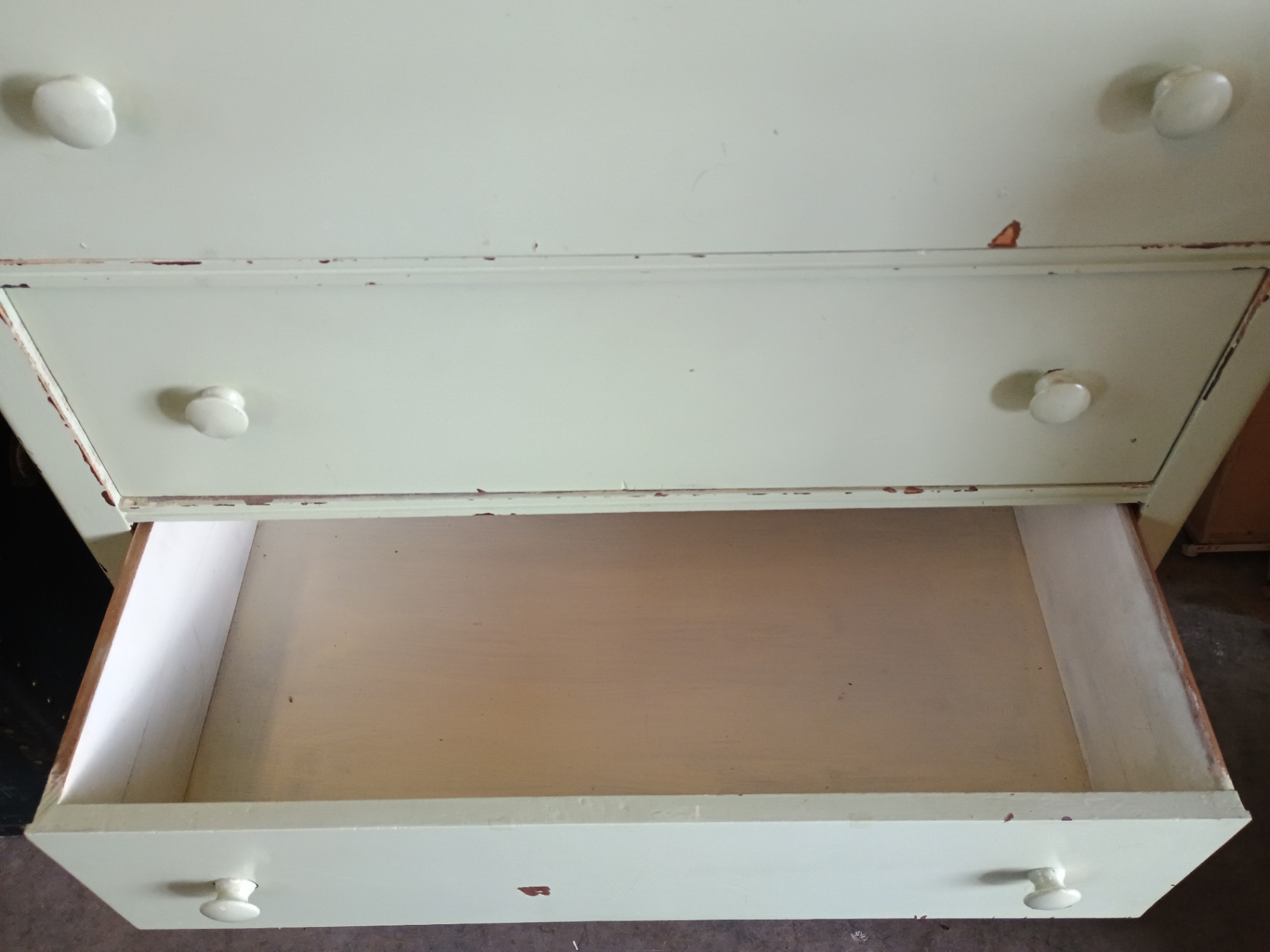 Mint Green Vintage Five Drawer Dresser - image 4 of 5