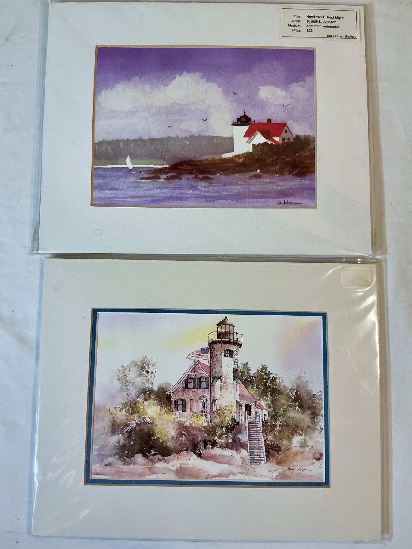 8 small Matted Wall Art/ photos and Watercolors, two framed.  - image 9 of 11