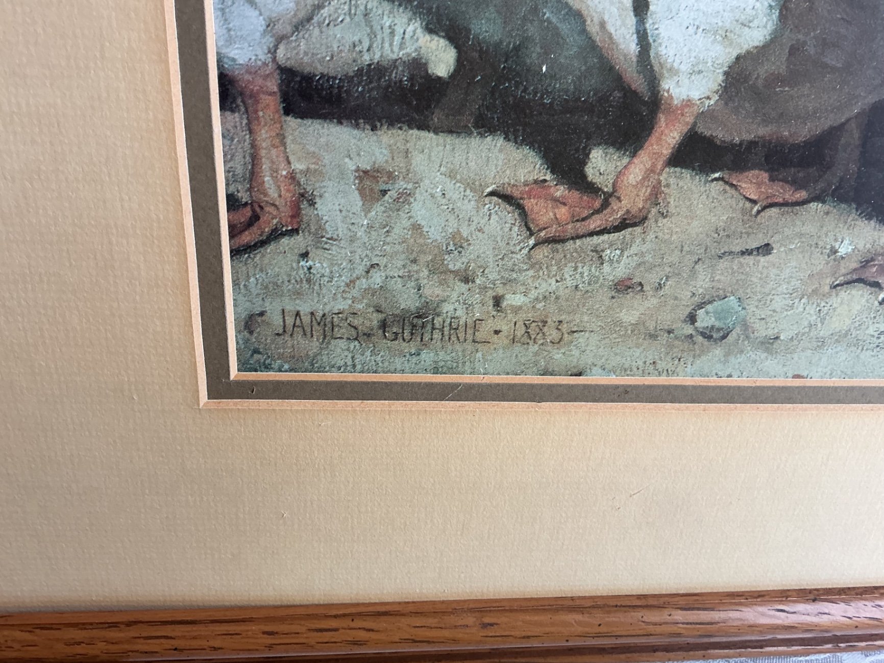 Two Framed Vintage Prints featuring Young Girls - image 3 of 6