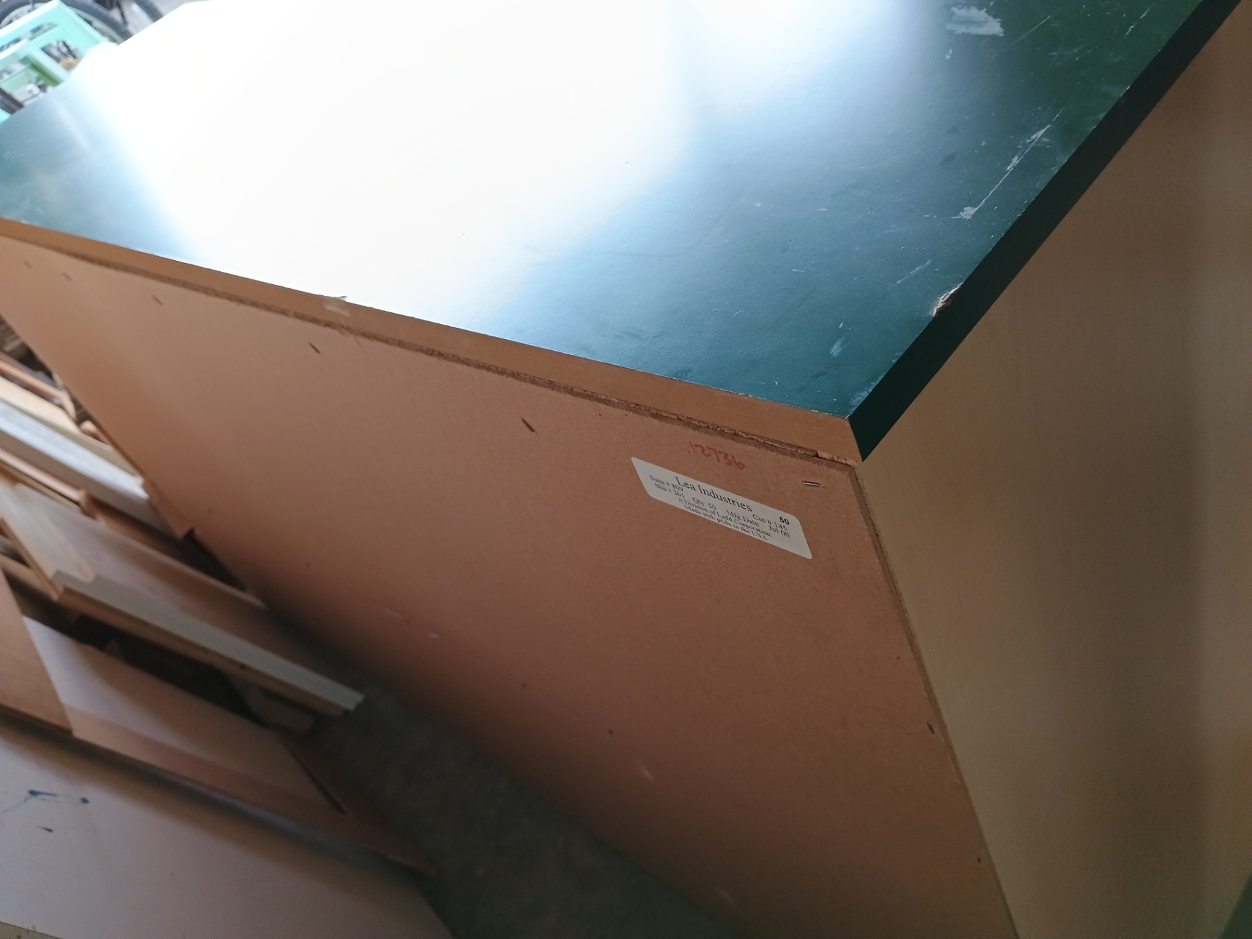 Two-column six-drawer dresser with green top - image 9 of 9