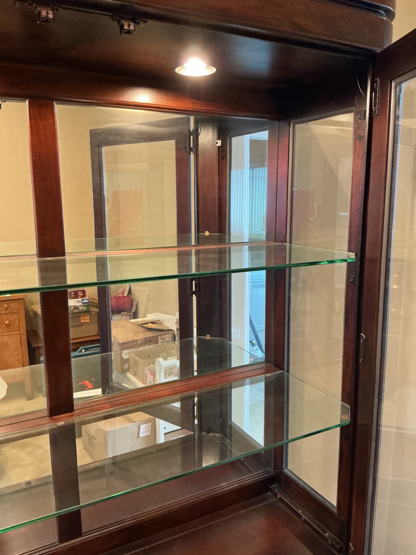 Dark Wood Lighted China Cabinet - image 5 of 8