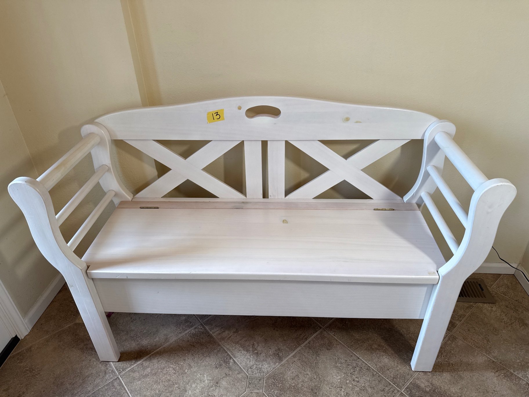 Solid pine storage bench.  - image 1 of 3