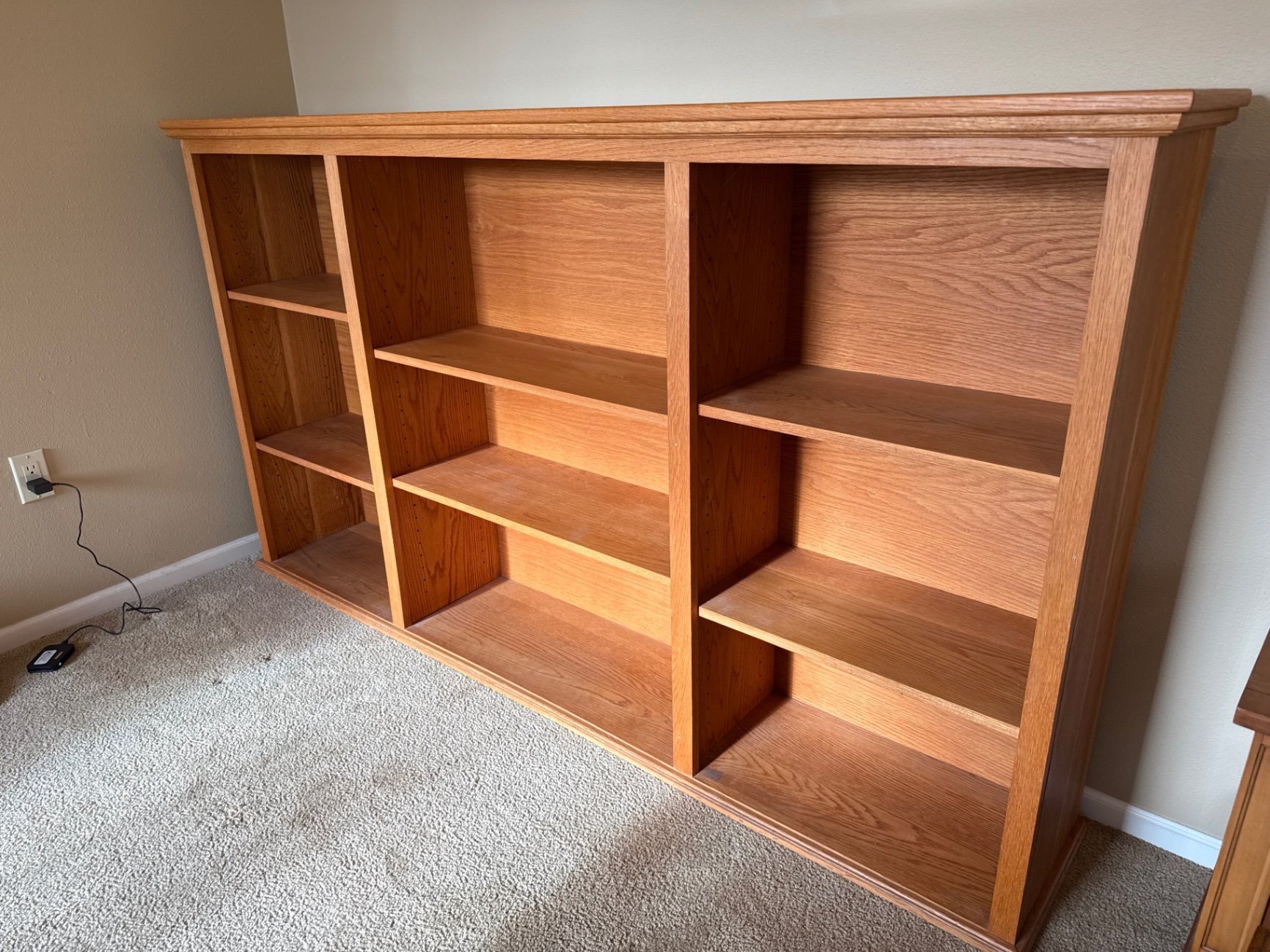 Larage Oak Bookcase - image 2 of 3