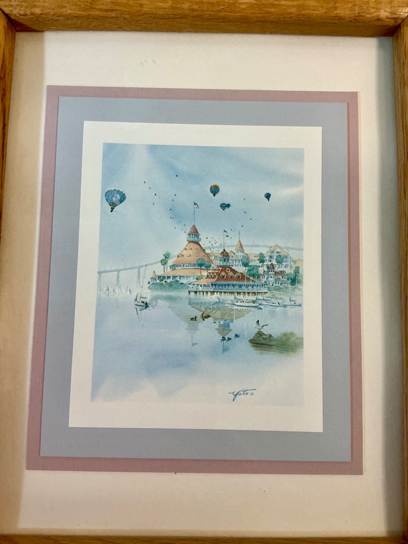 8 small Matted Wall Art/ photos and Watercolors, two framed.  - image 3 of 11