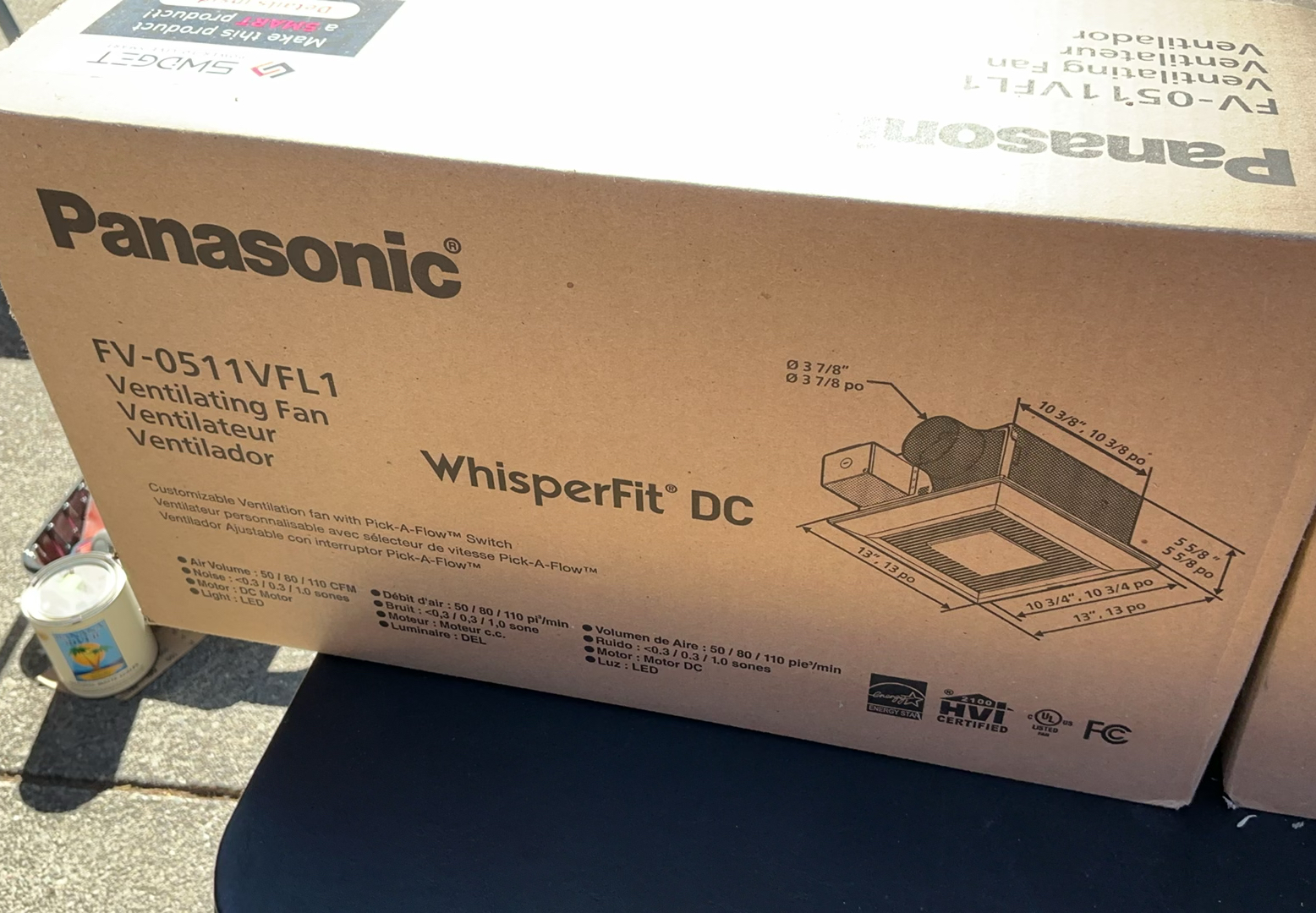 Two Panasonic Ventilator Fans New In Box - image 3 of 5
