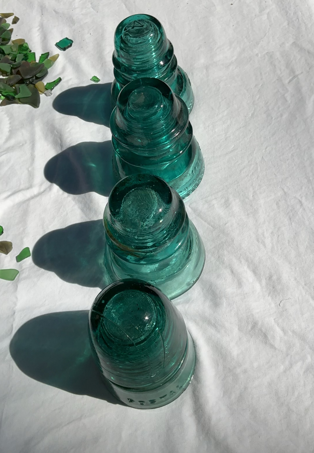 Glass Insulators And Beach Glass - image 3 of 4