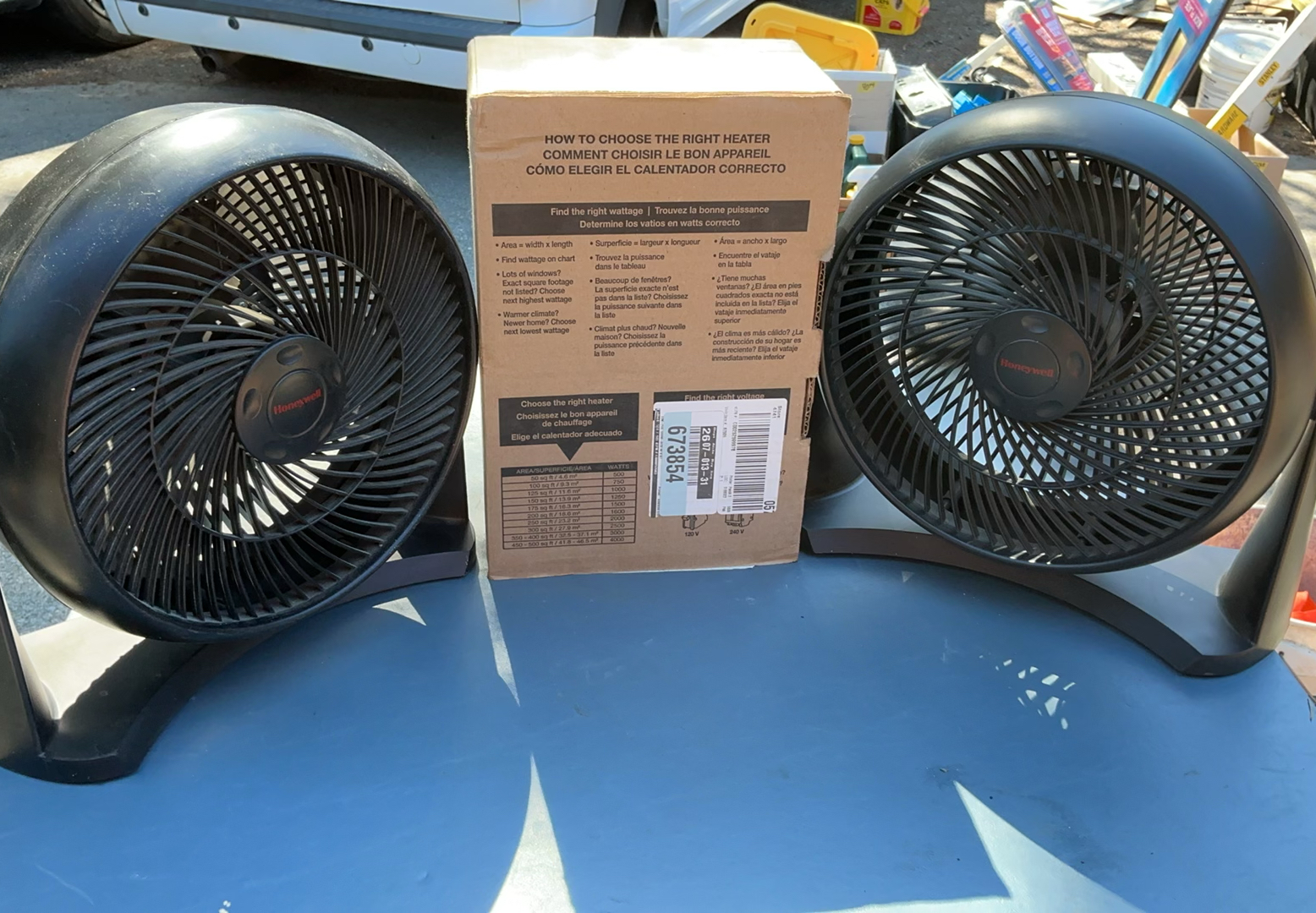 Wall Heater, 2 Honeywell Fans - image 1 of 6