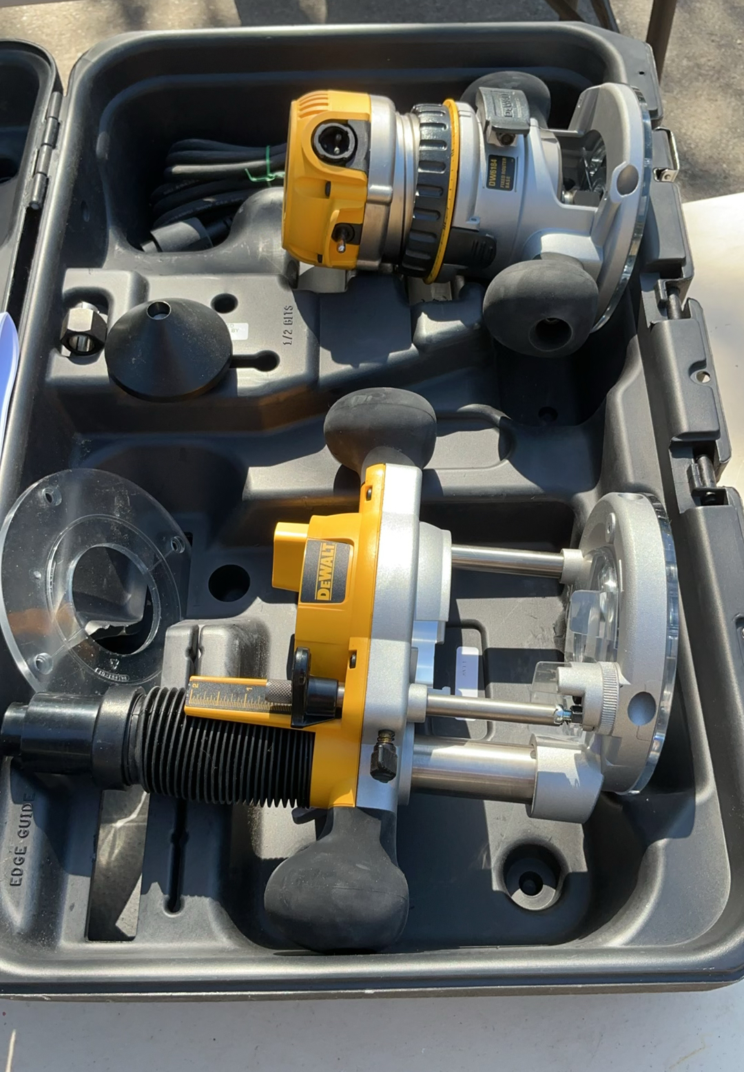 DeWalt DW618 Router with Bases and Craftsman Router Template Set - image 6 of 9