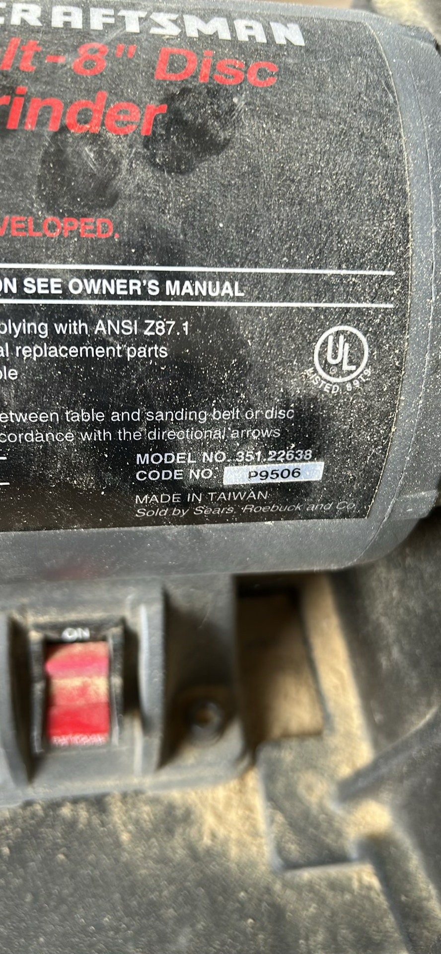 Craftsman 2” X 42” Belt 8” Disc Sander/ Grinder - image 5 of 6