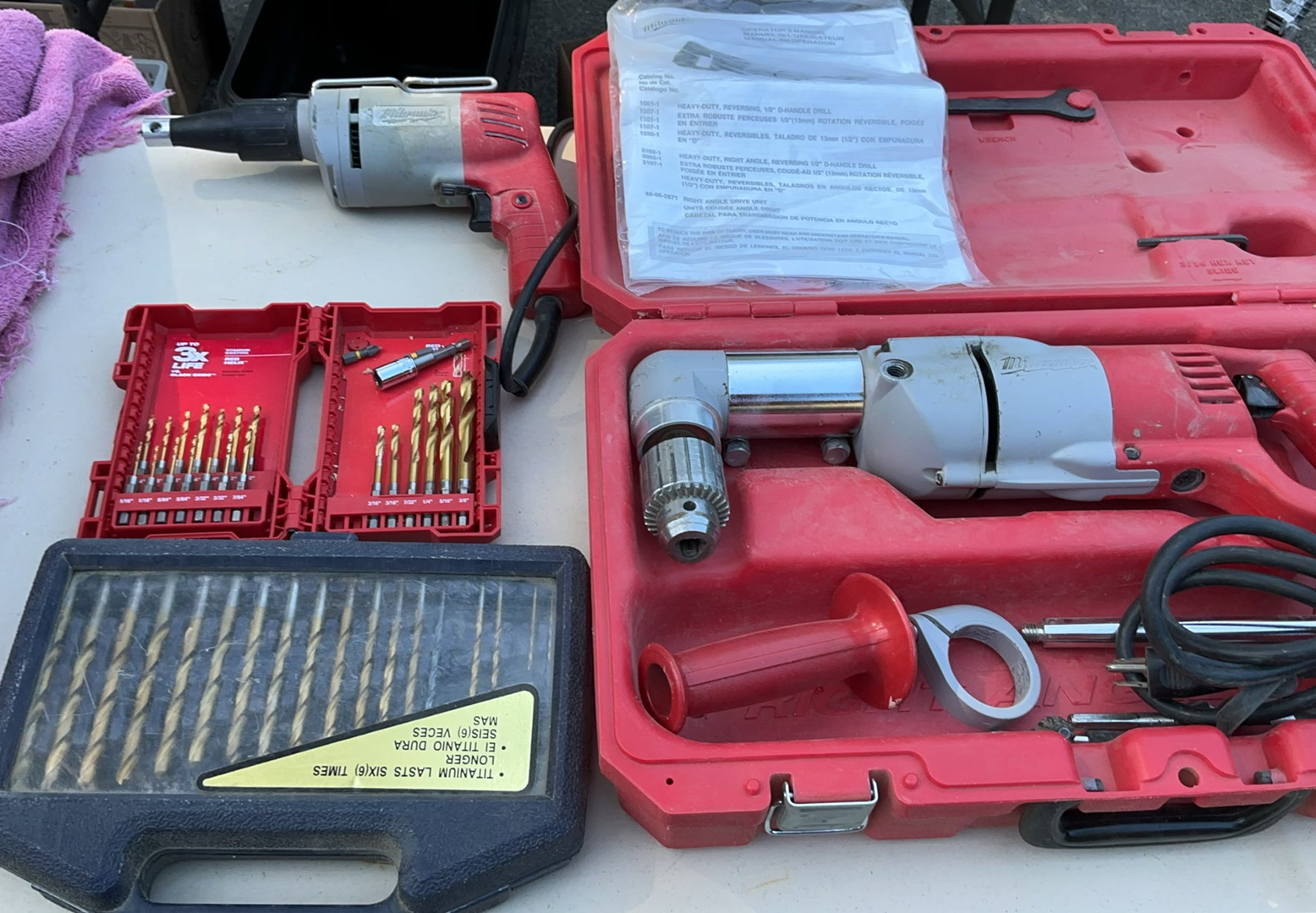 Two Milwaukee Drills & Bits - image 1 of 10