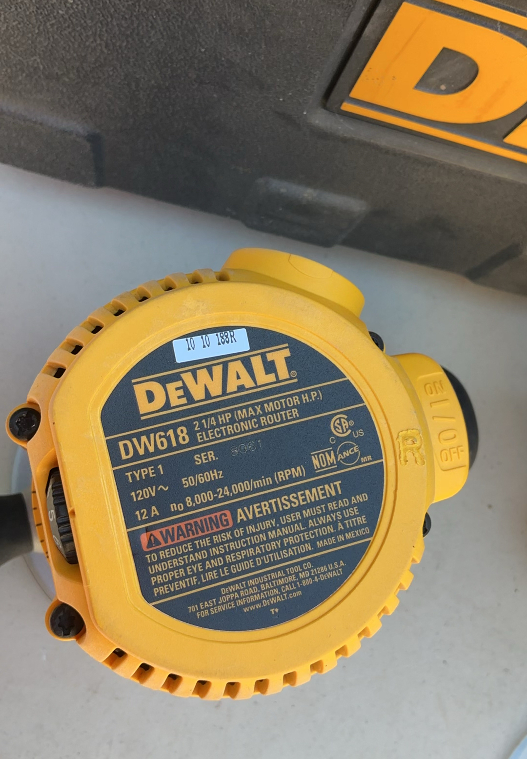 DeWalt DW618 Router with Bases and Craftsman Router Template Set - image 3 of 9