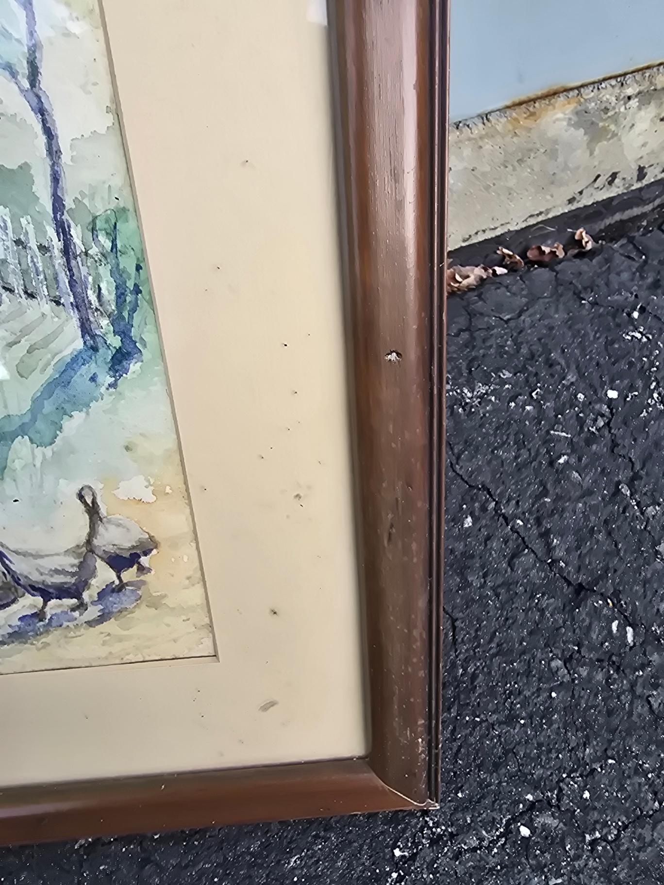 Framed, signed 1903 watercolor landscape - image 7 of 10