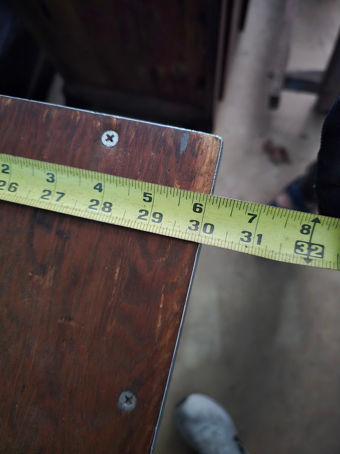 Vintage wooden collapsible banquet table with metal tubing frame - image 8 of 9