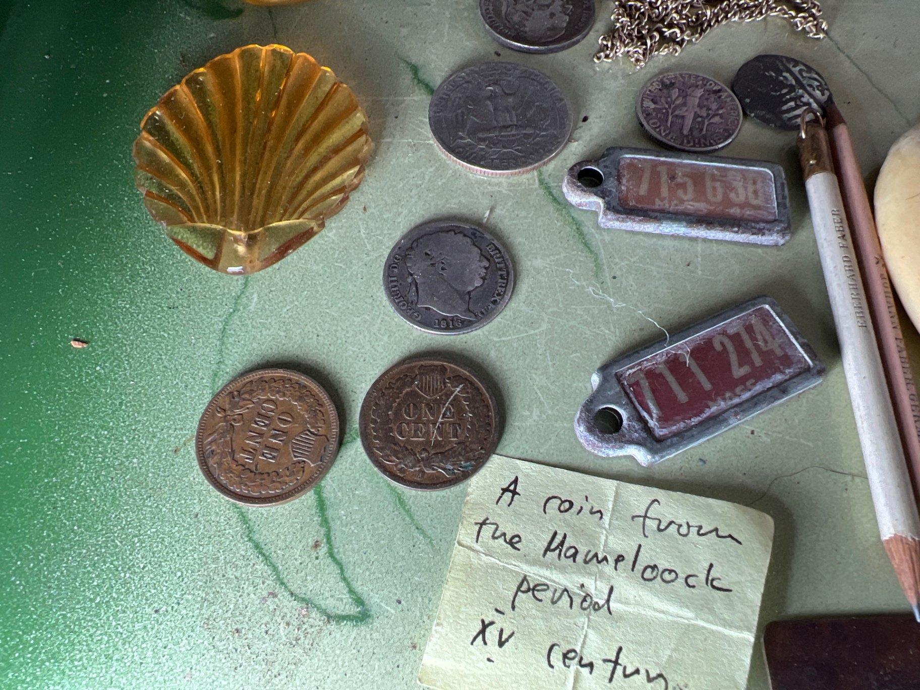 Assorted coins, pendants and small trinkets - image 3 of 10