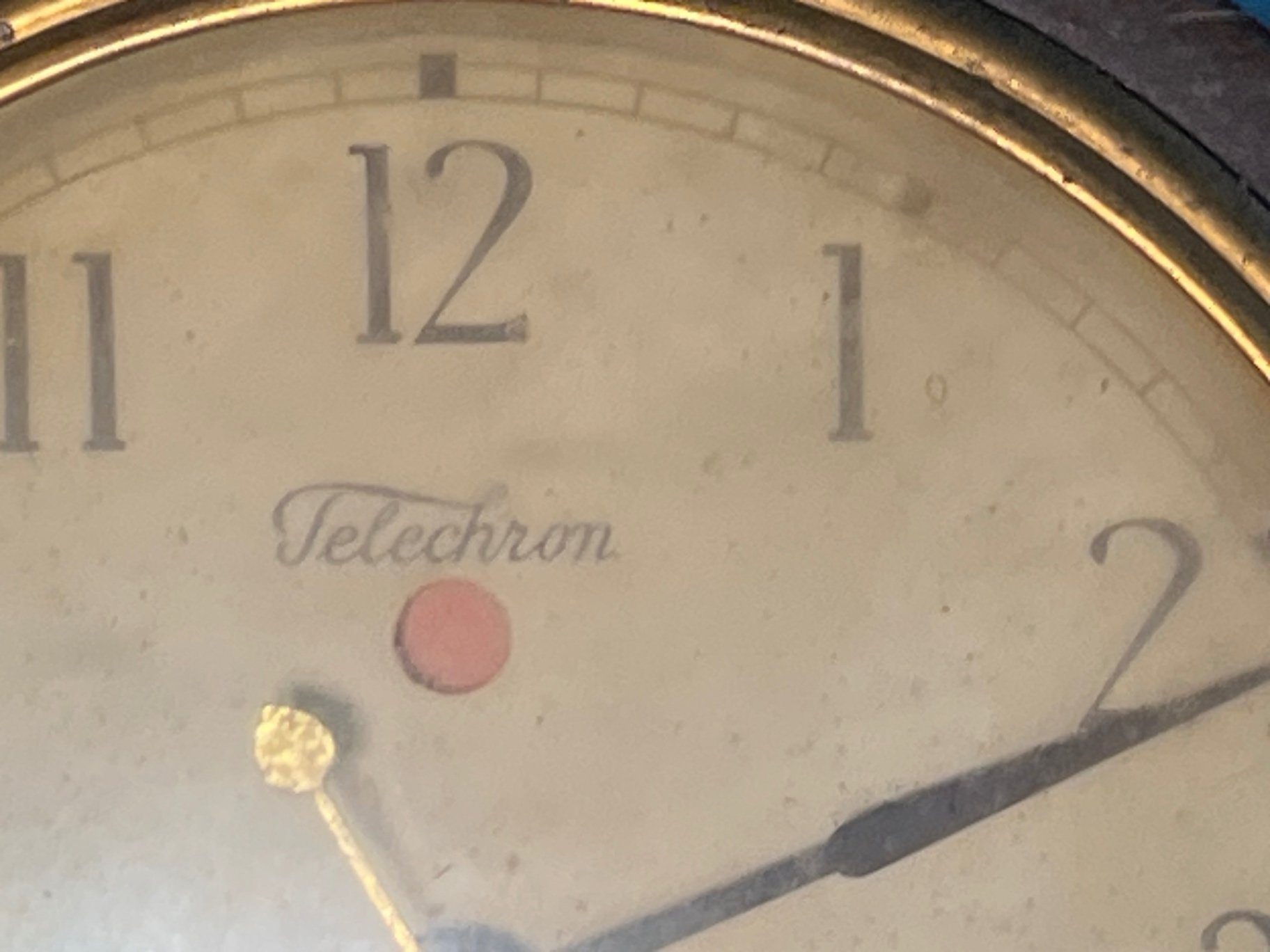Vintage Telechron/GE clock components and decorative disk - image 2 of 8