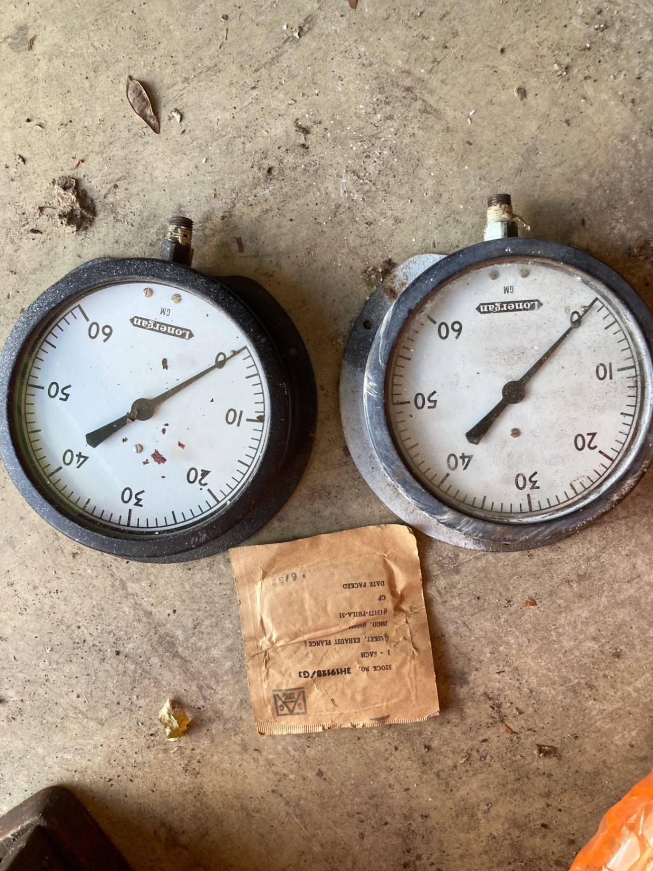 Collection of vintage gauges, barometer and decorative hardware - image 1 of 11