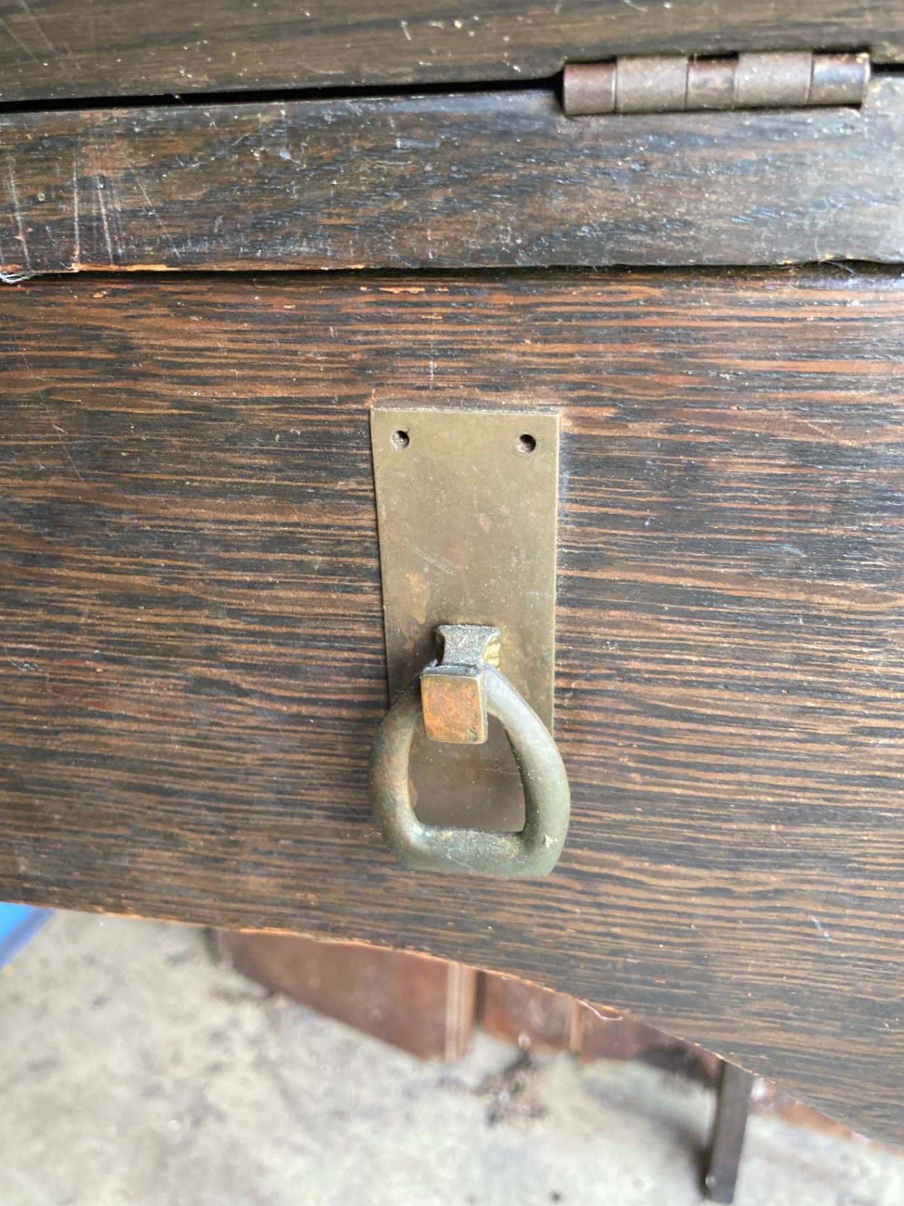 Antique wooden secretary desk with cubby storage - image 16 of 16