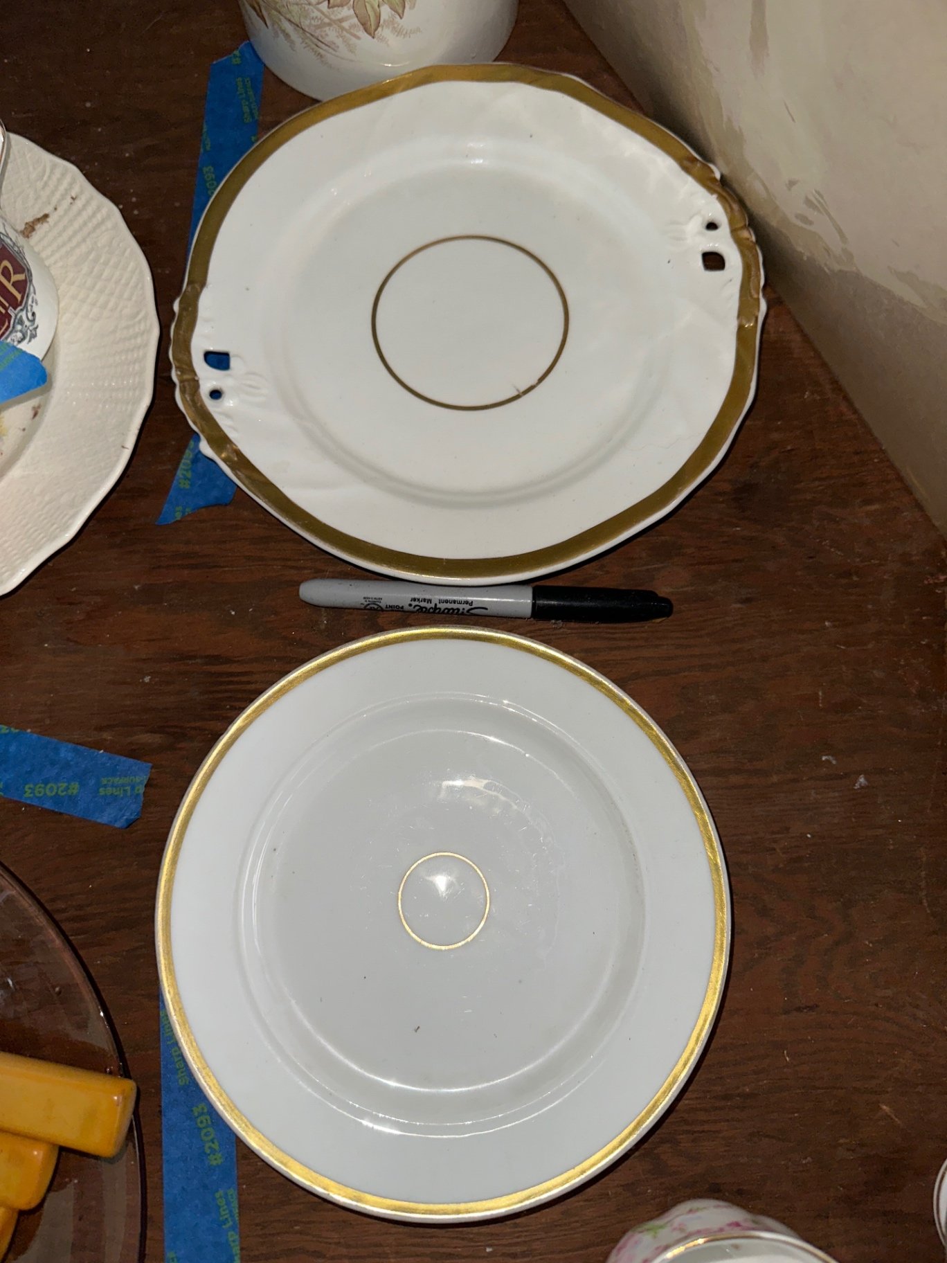 Porcelain serveware, canister, teacups  - image 6 of 13