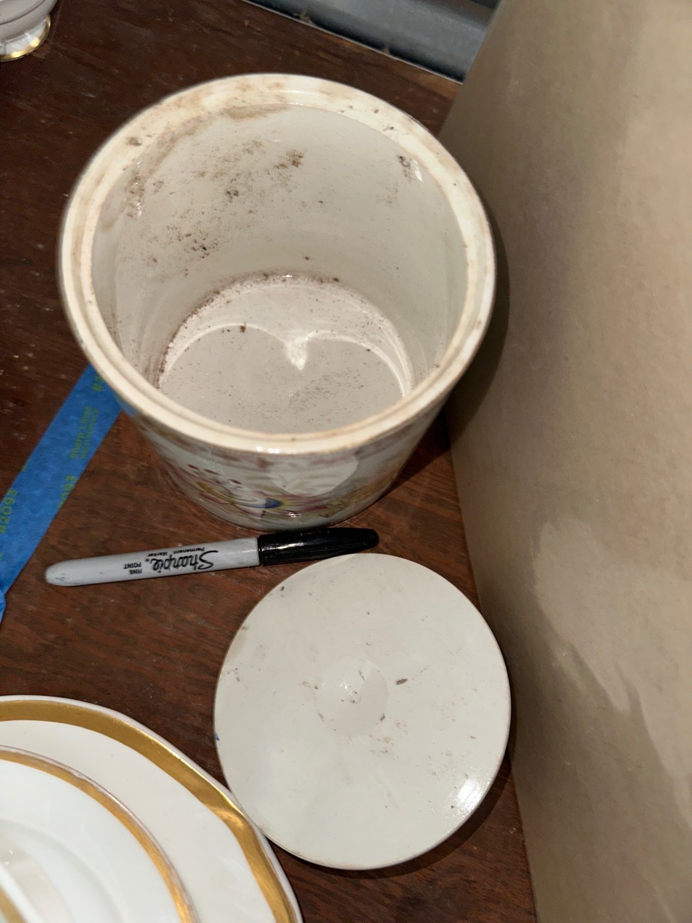 Porcelain serveware, canister, teacups  - image 4 of 13