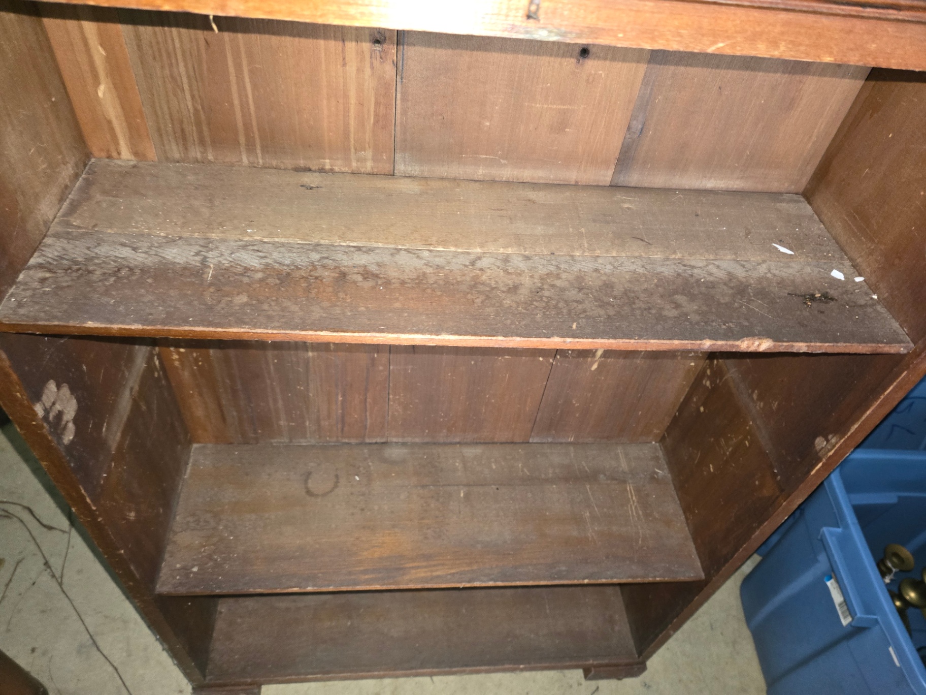Wooden shelf cabinet with multiple shelves - image 3 of 17