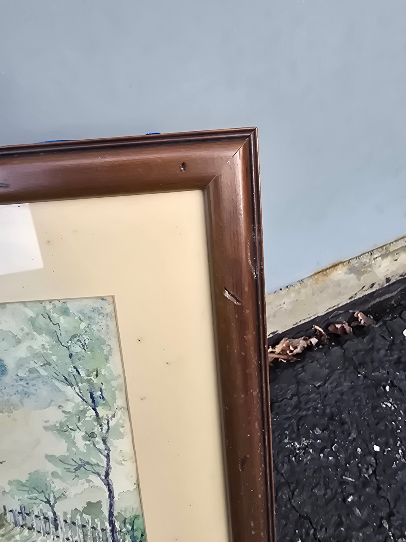 Framed, signed 1903 watercolor landscape - image 9 of 10
