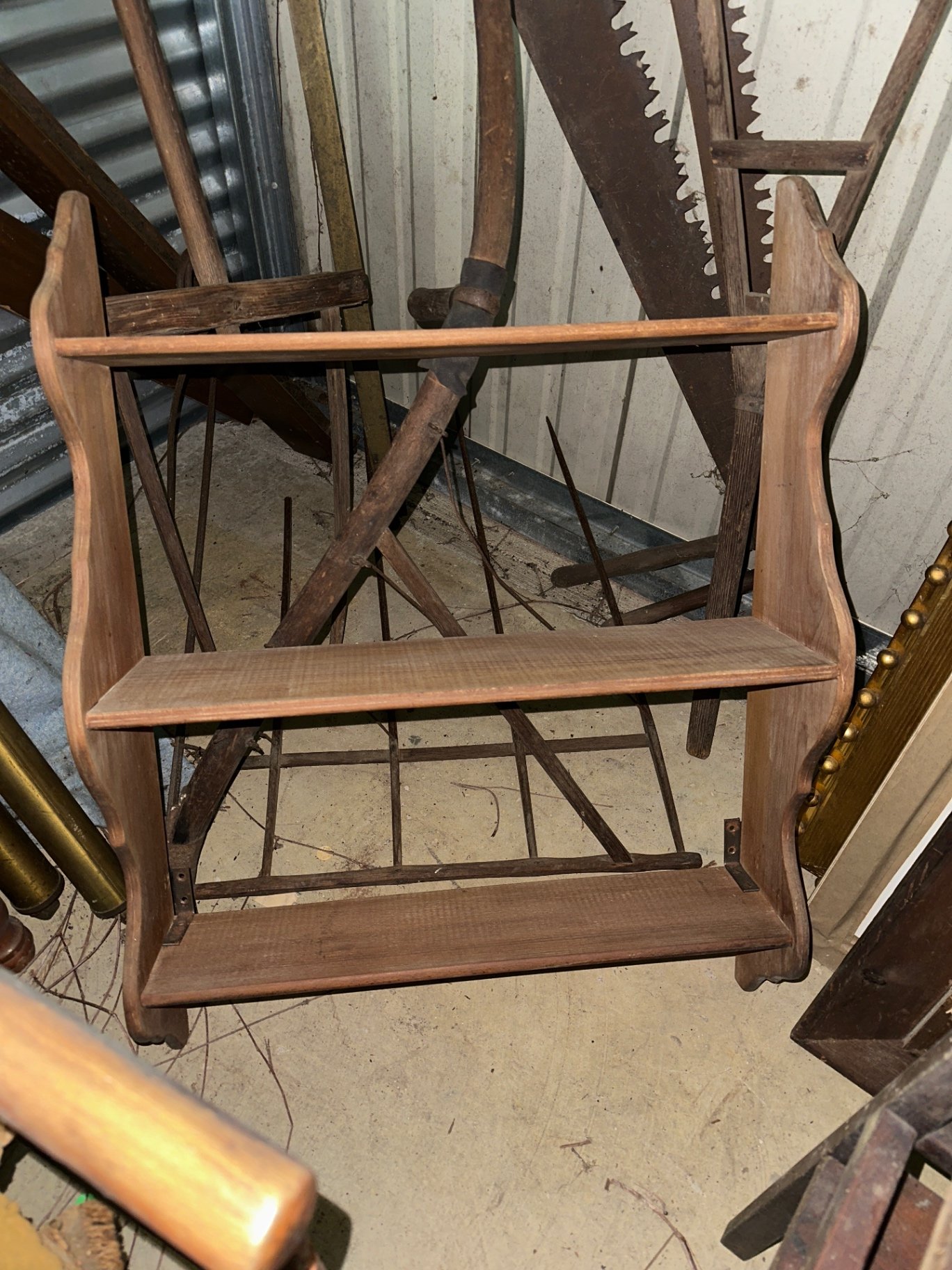 Wooden two-tier shelf - image 1 of 1