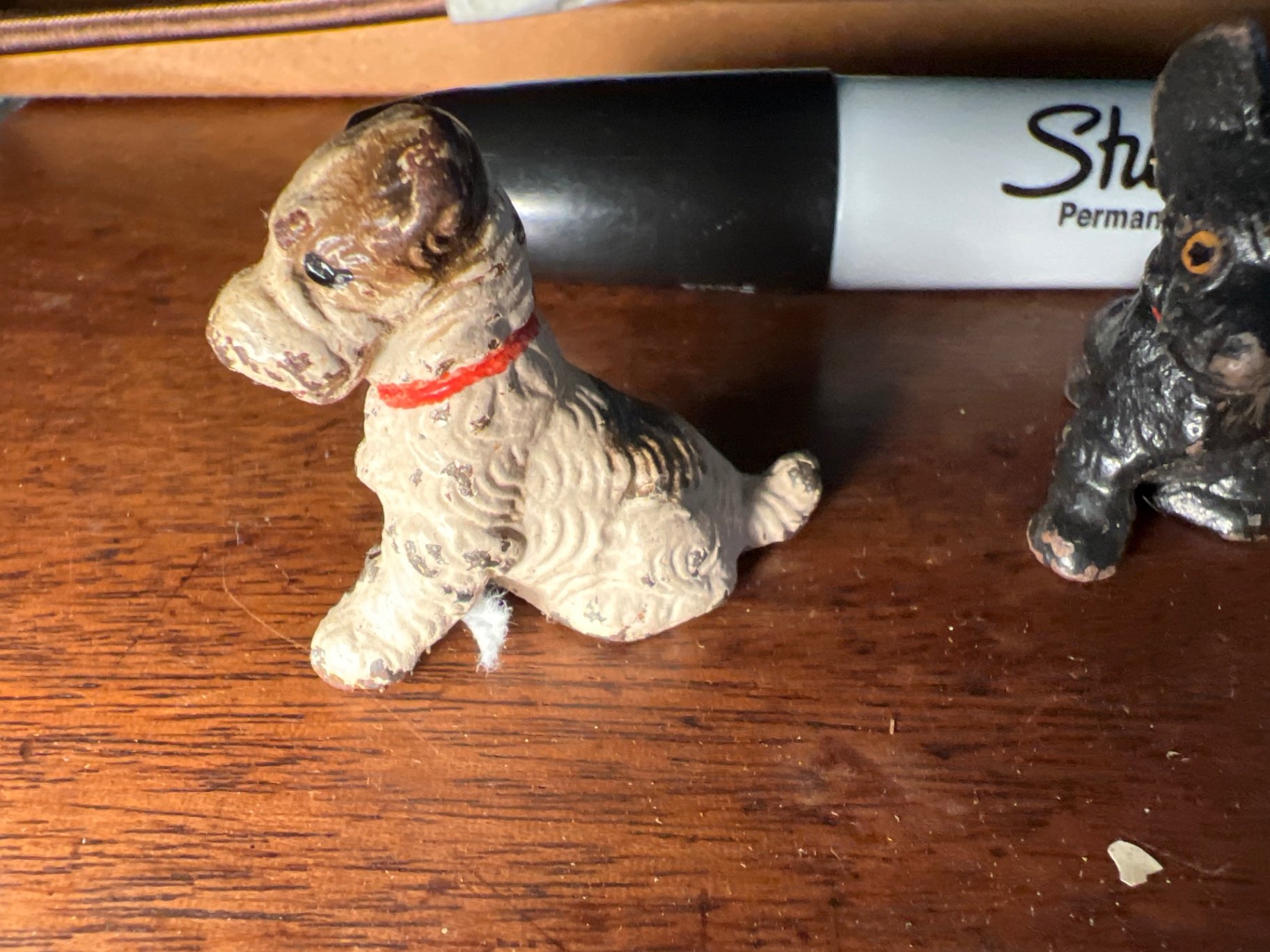 Three small dog figurines with collars - image 3 of 5
