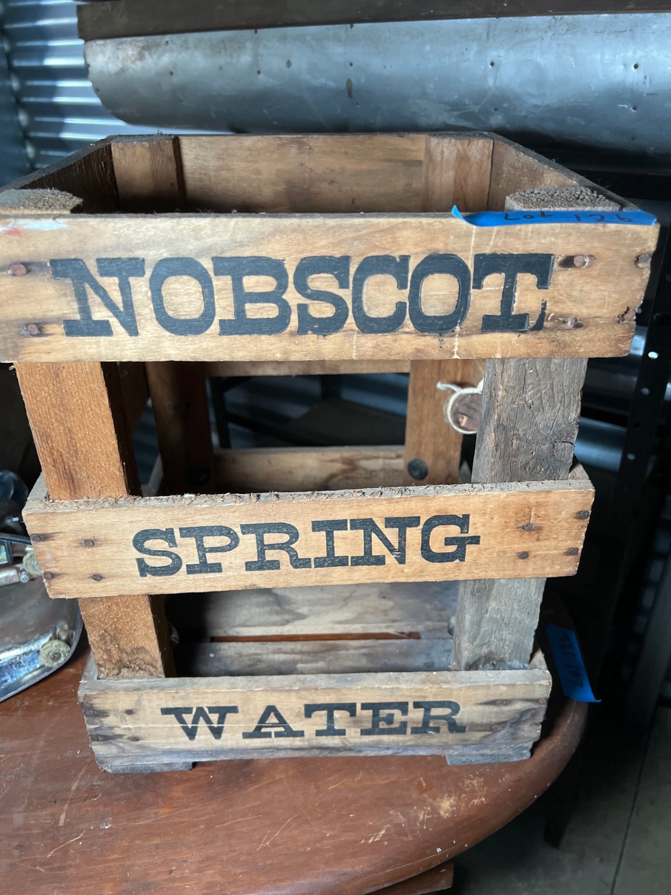 Vintage Hamilton Beach electric hand mixer with Nobscot Spring Water crate - image 5 of 7