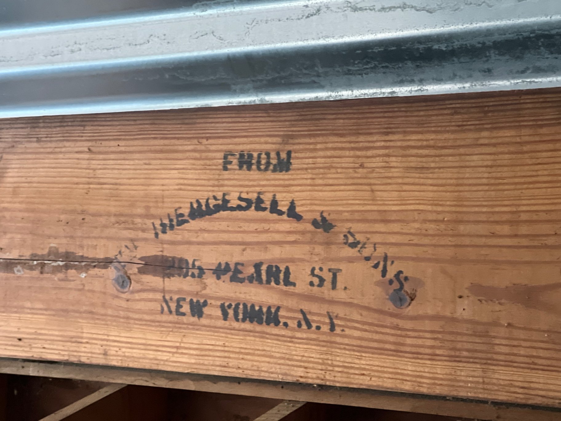 Vintage wooden nail cabinet with nails and hinge - image 4 of 7