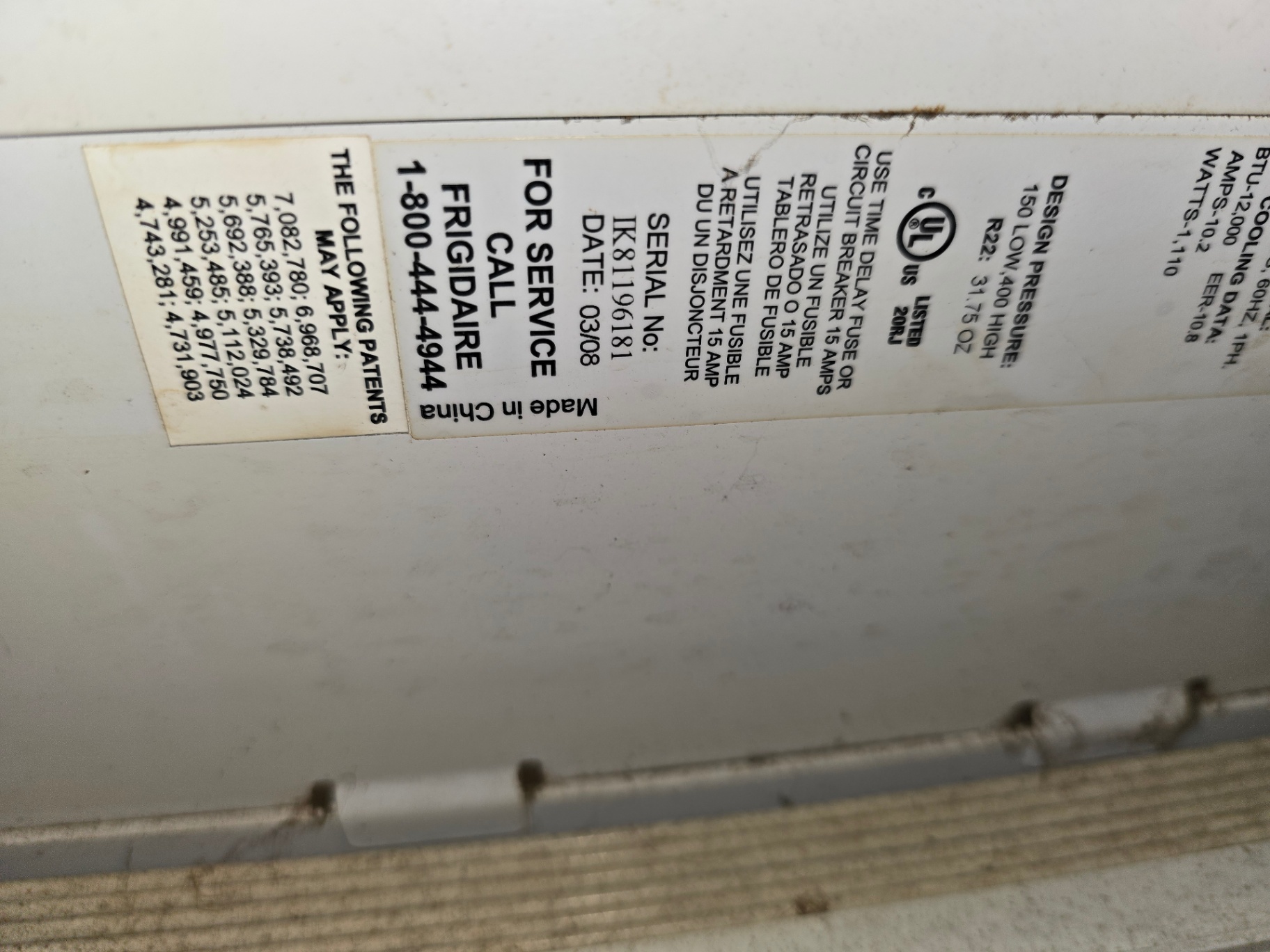 Frigidaire window air conditioner - image 2 of 6