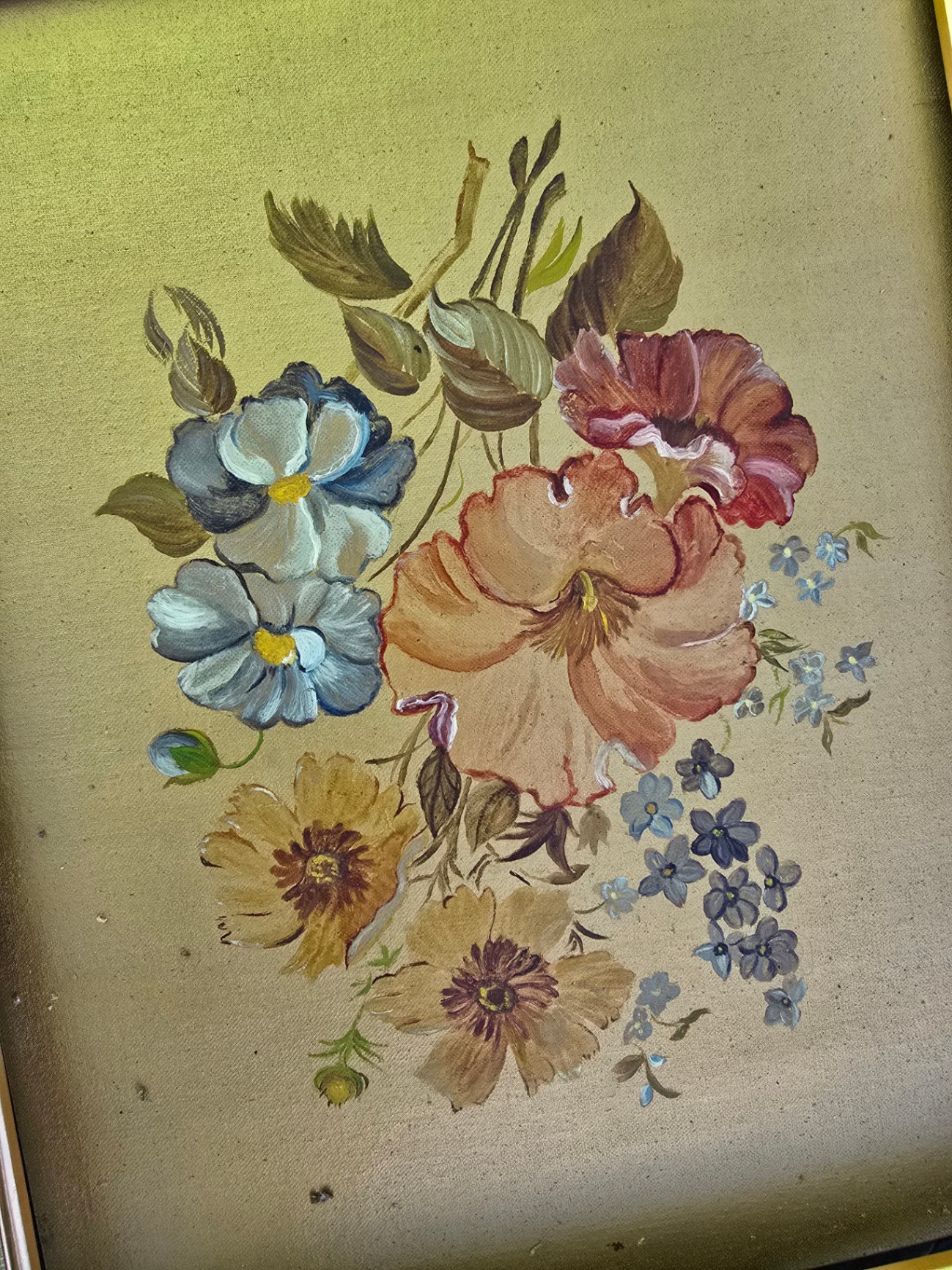 Four vintage floral framed artworks - image 7 of 12