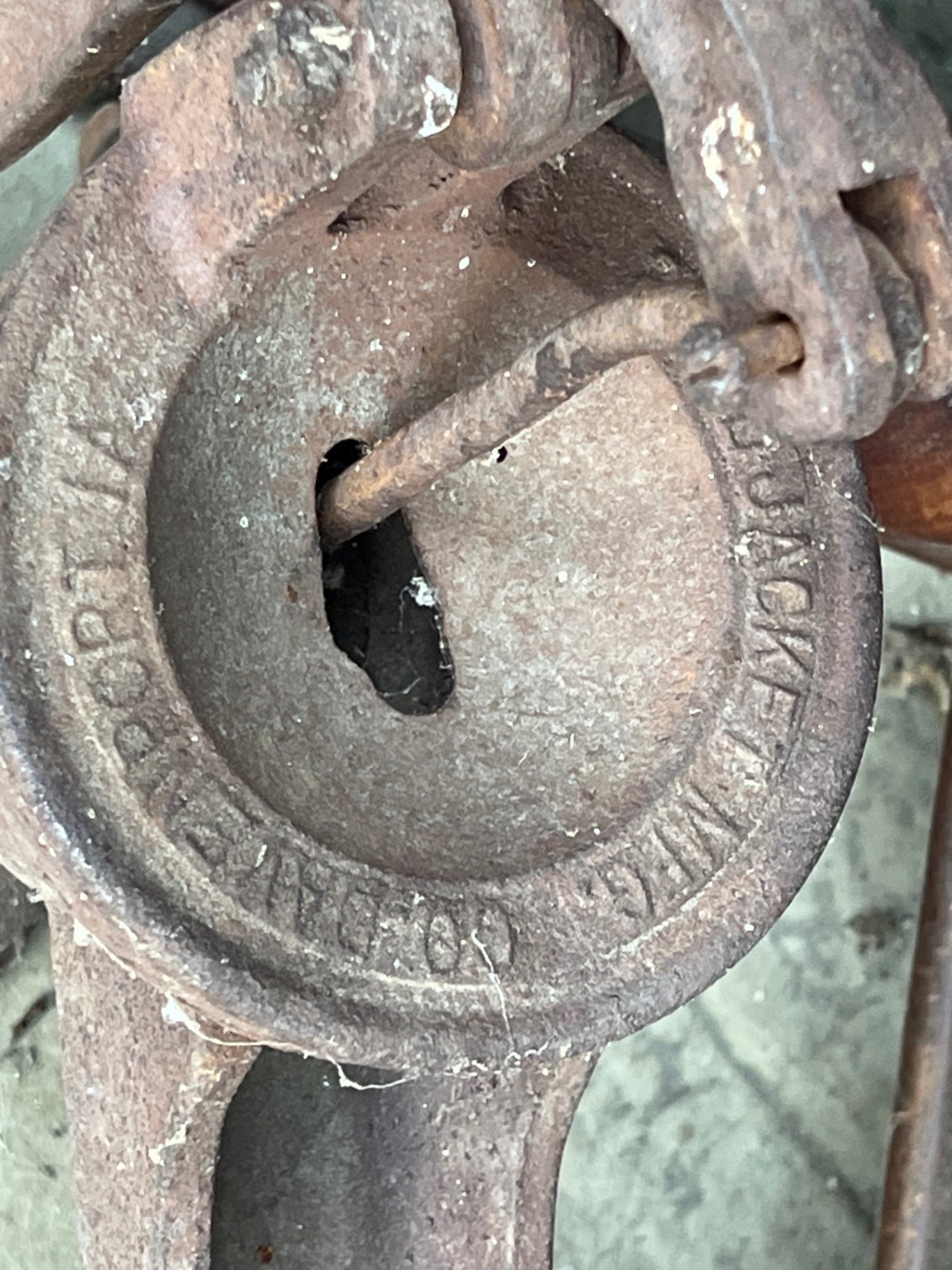 Rusty antique metal water pump and urn  - image 4 of 6