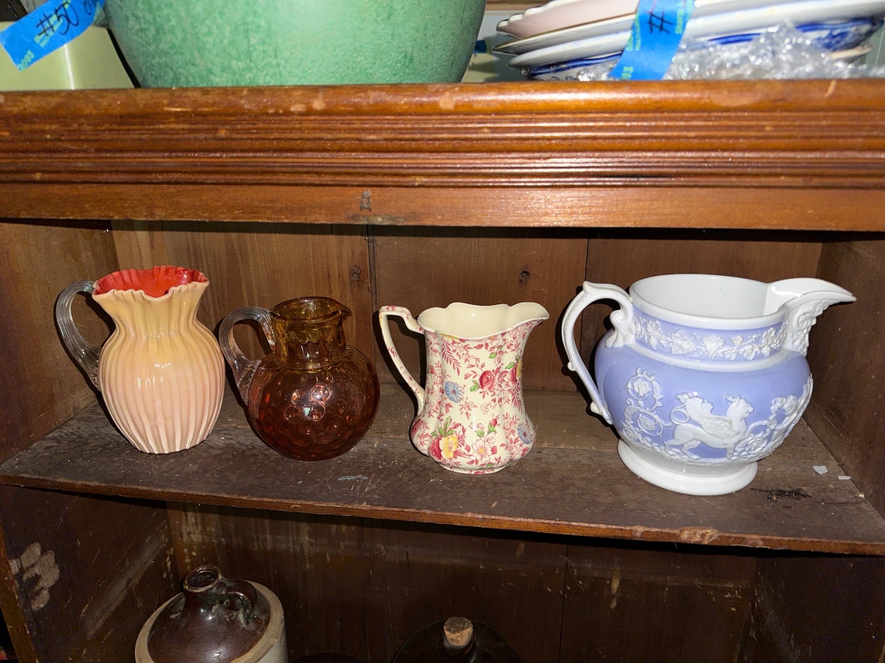 Assorted vintage ceramic and glass pitchers and jugs - image 1 of 6