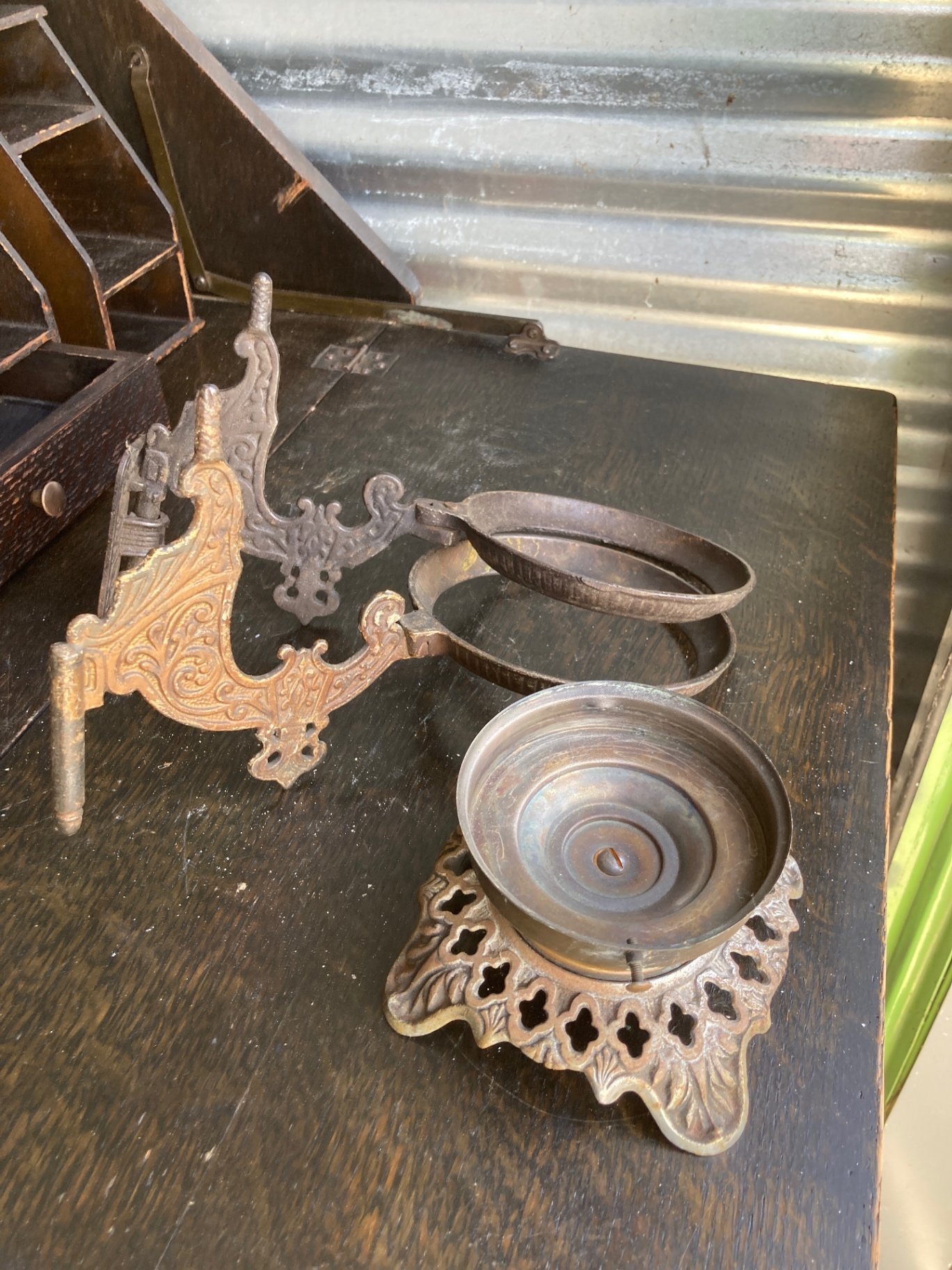 Assorted Vintage Brass and Iron Metalware - image 3 of 19