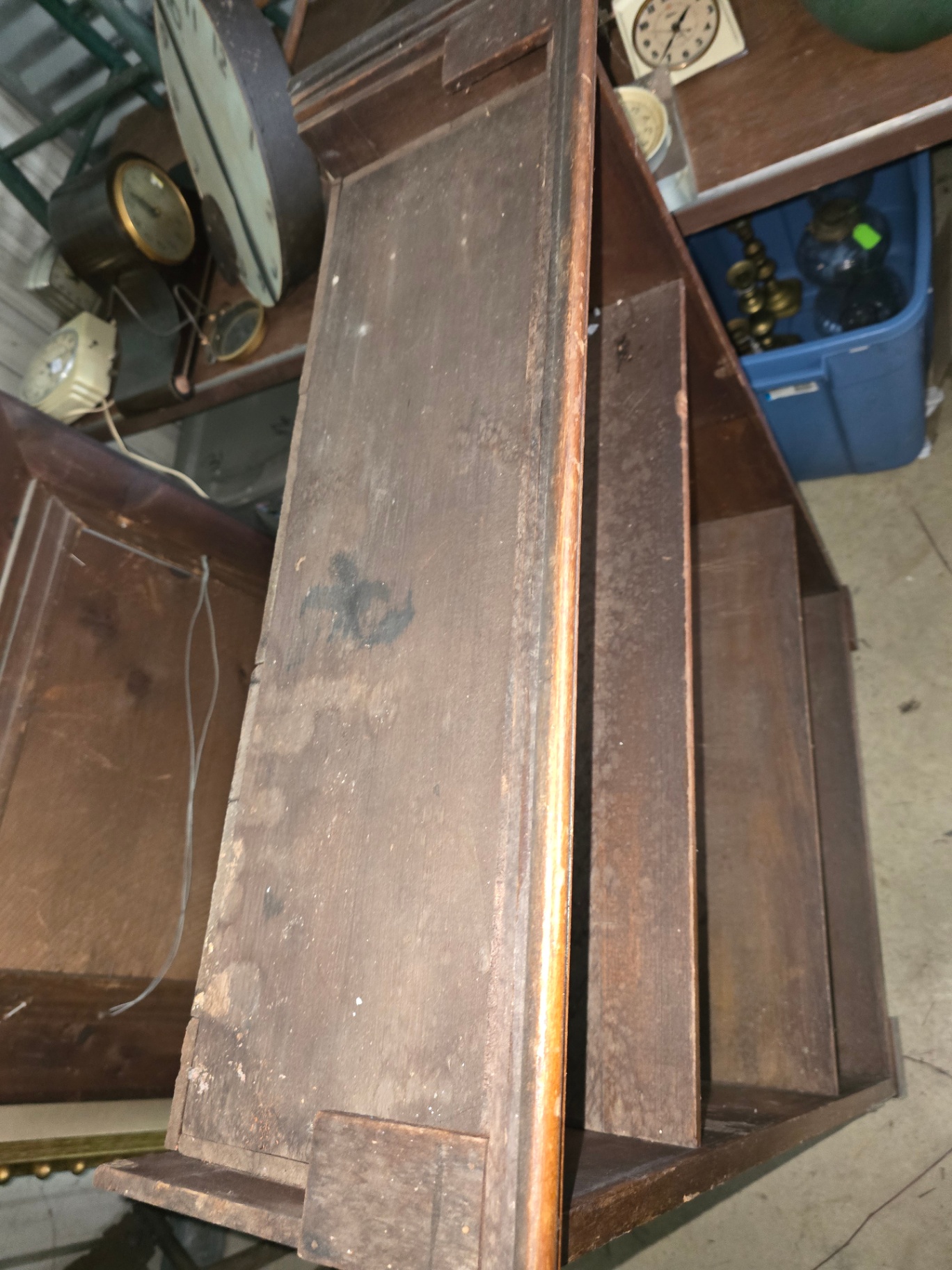 Wooden shelf cabinet with multiple shelves - image 2 of 17